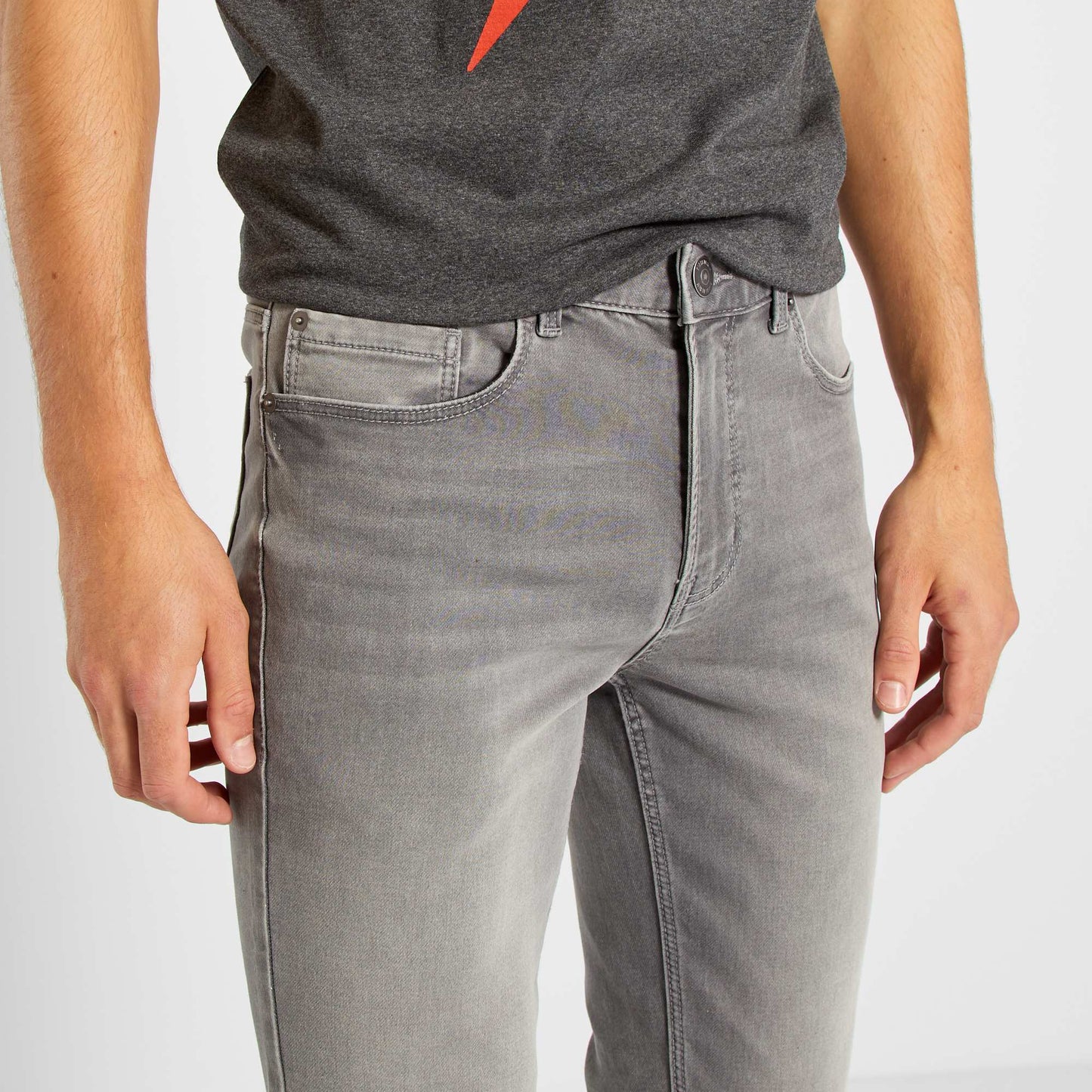 Slim-fit stretch jeans grey