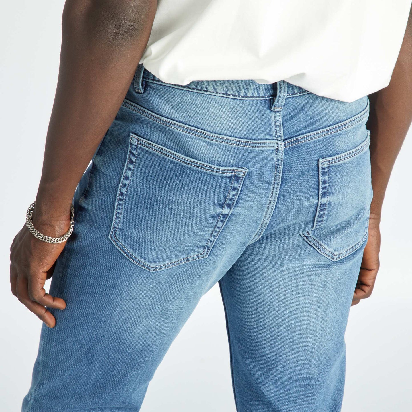 Slim-fit stretch jeans stone
