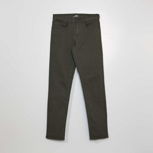 Slim-fit 5-pocket jeans - L32 KHAKI