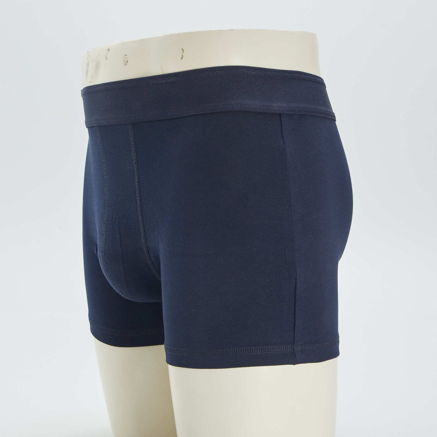 Pack of 3 plain boxers NAVYOCHRE