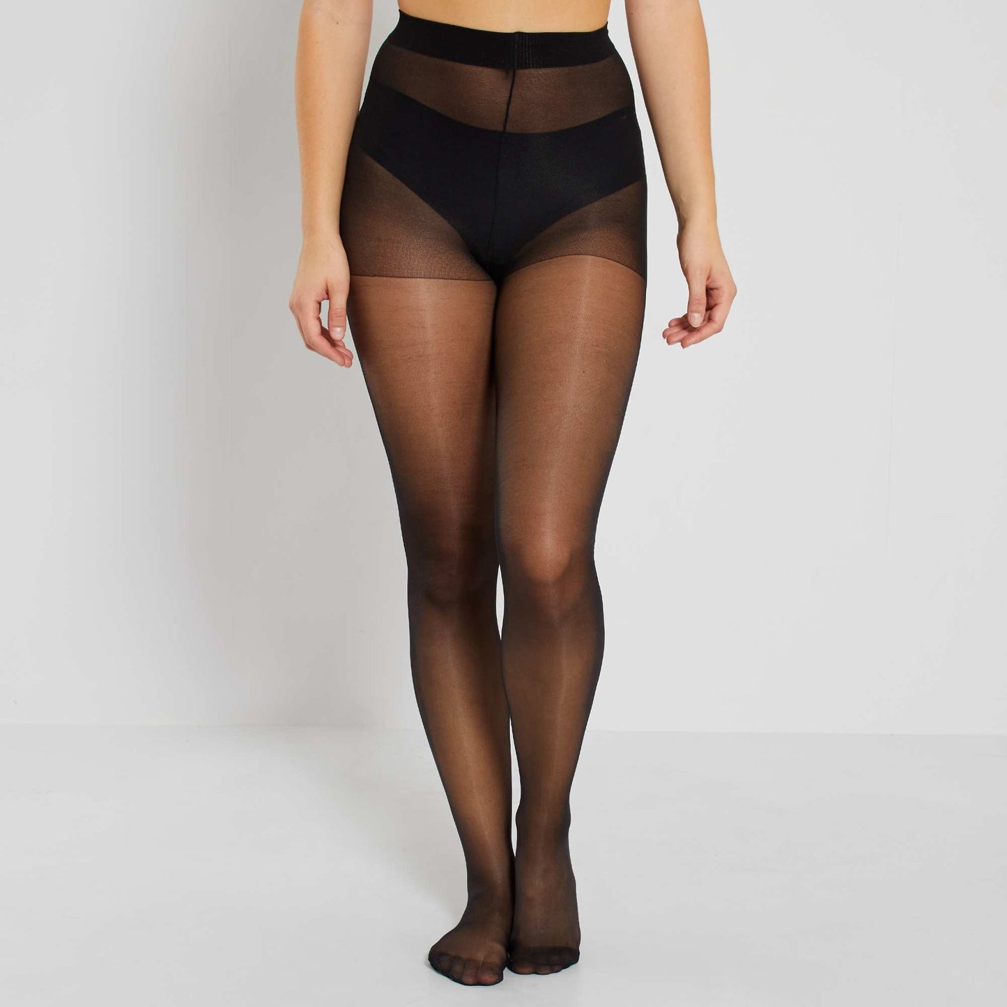 Pack of 2 pairs of 20D voile tights Black