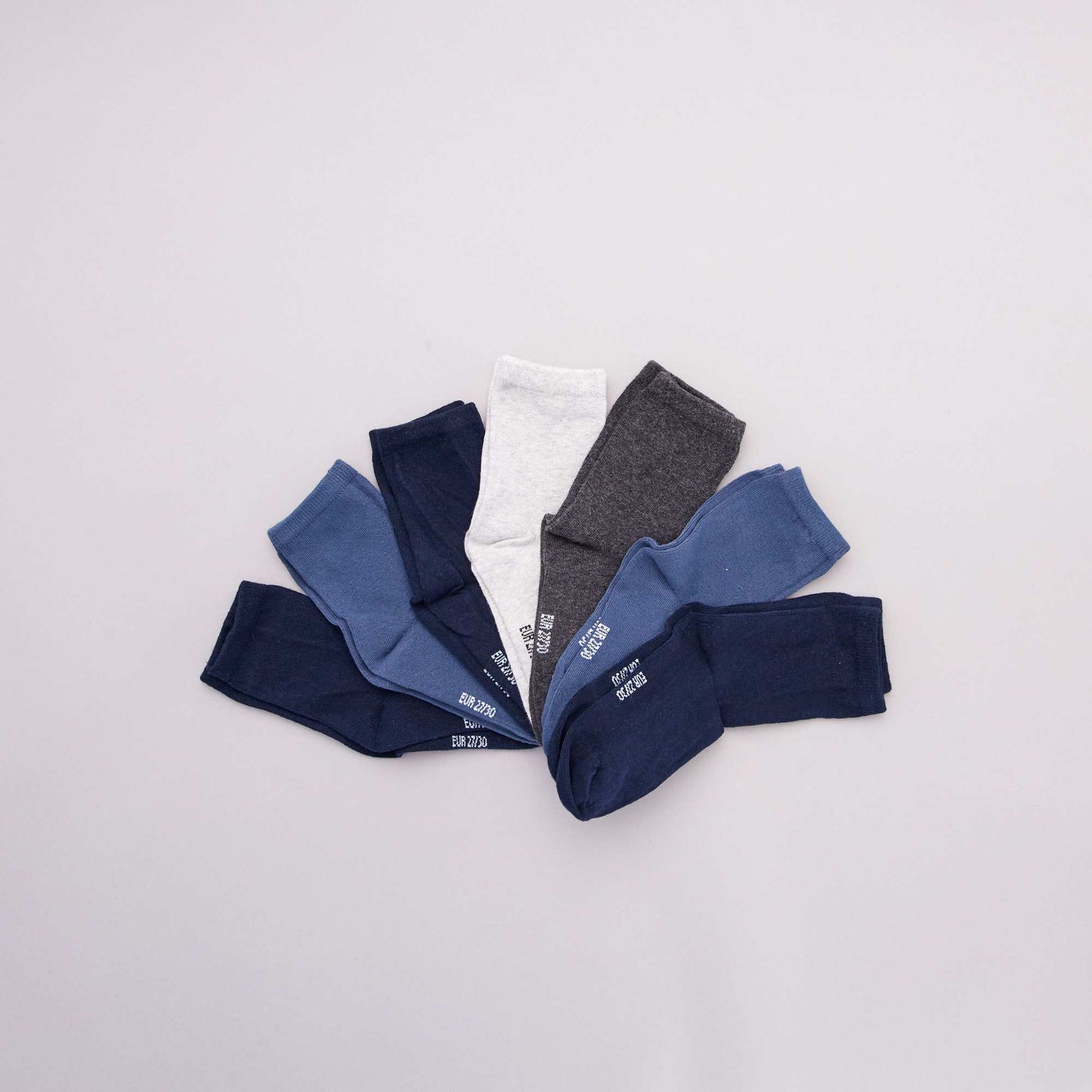 حزمة من 7 أزواج من الجوارب الأزرق