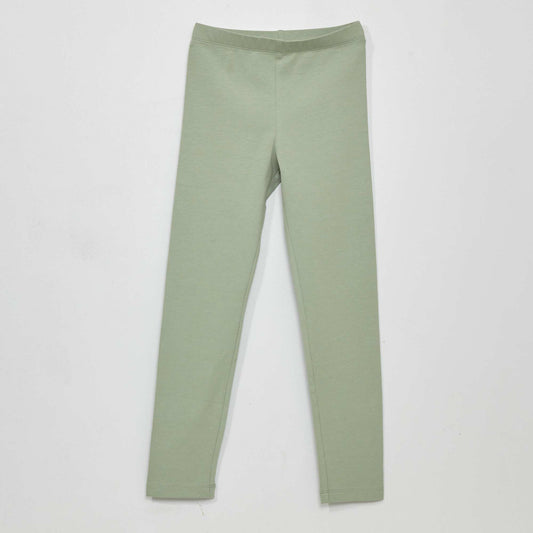 Long stretch leggings grey green