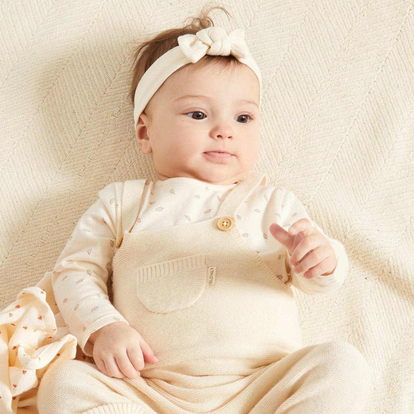 عصابة رأس جيرسيه مضلعة أبيض