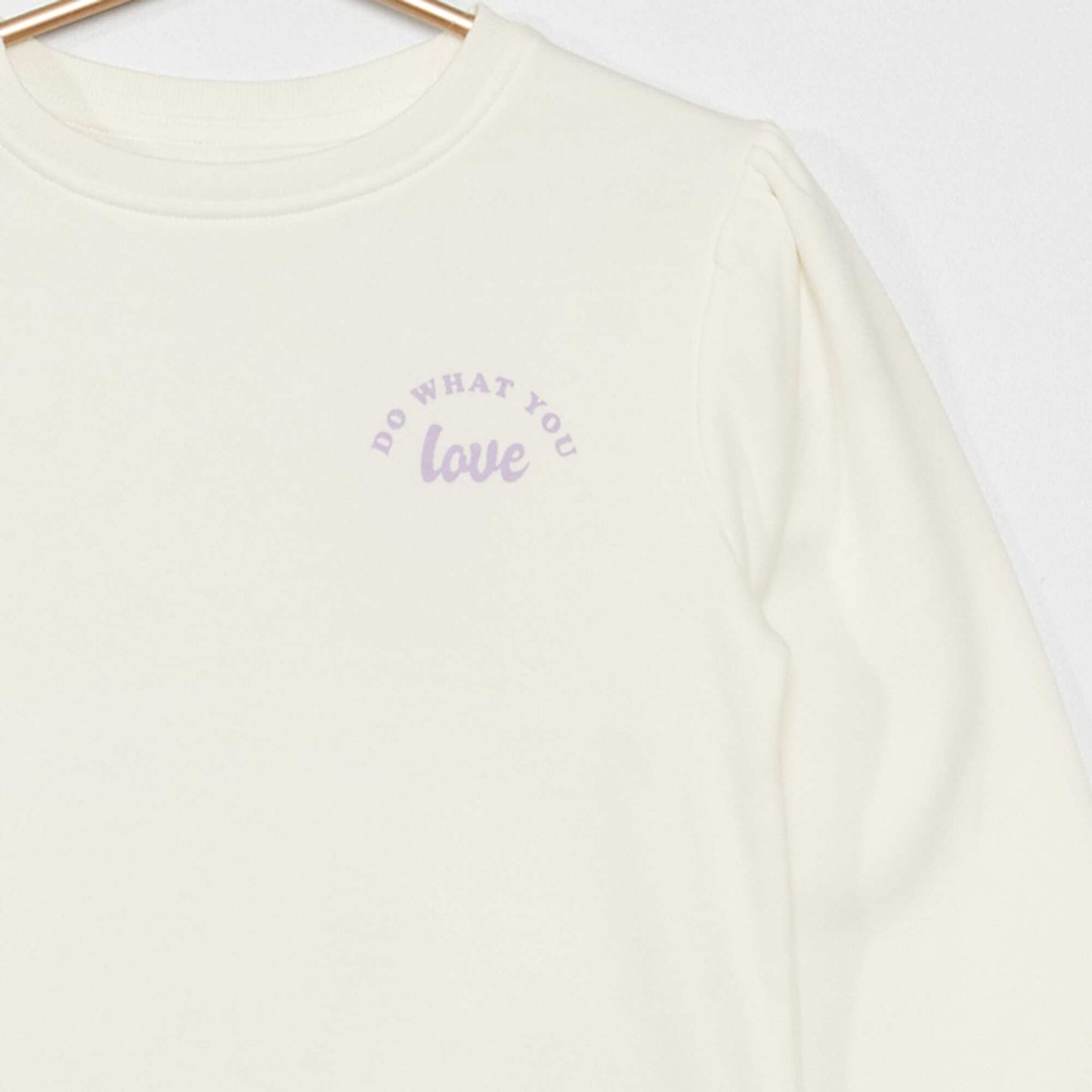 Round neck sweatshirt WHITE