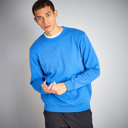 Plain sweatshirt fabric sweater sapphire blue