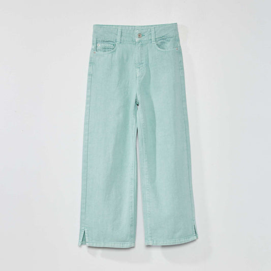 Wide-leg trousers - 5 pockets BLUE
