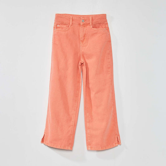 Wide-leg trousers - 5 pockets ORANGE