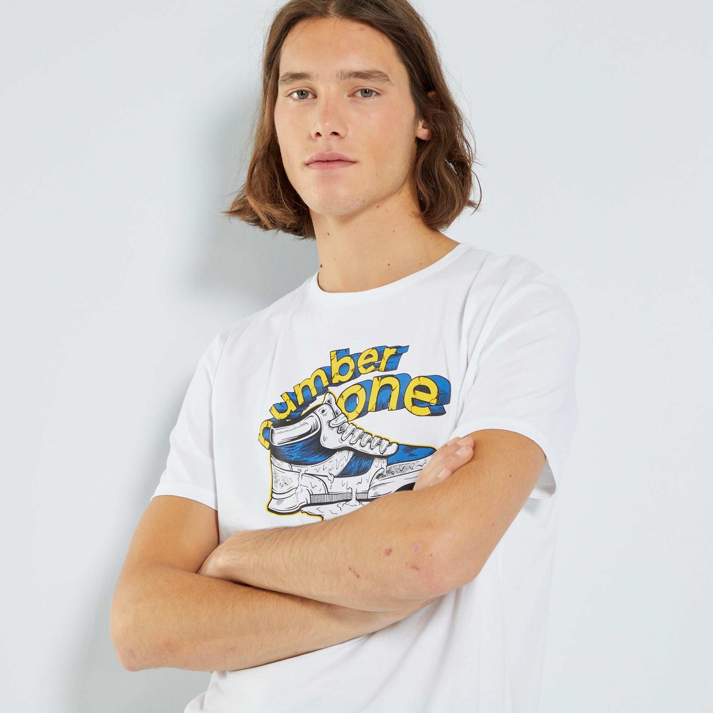 Printed jersey T-shirt WHITE