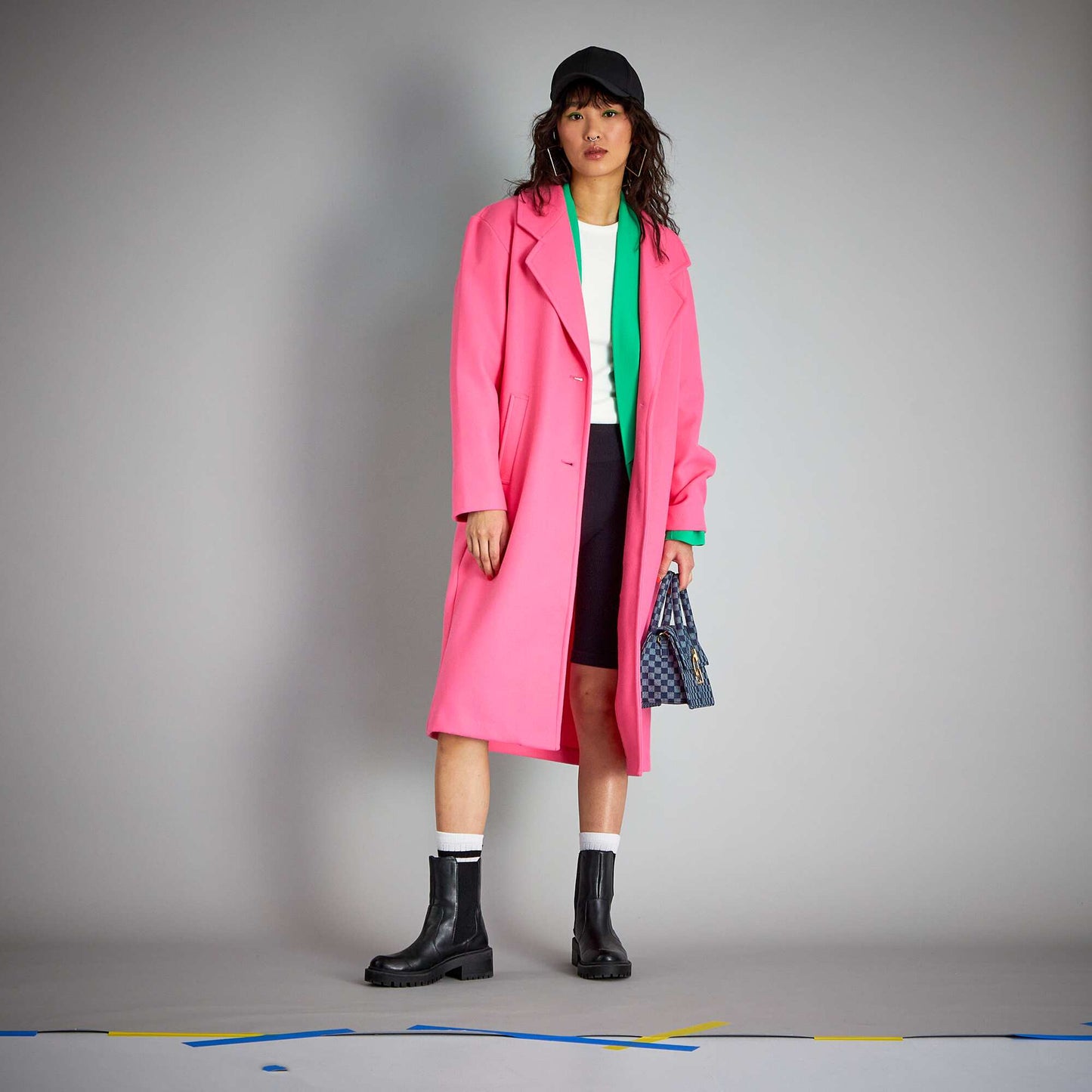 Plain ribbed knit vest top snow white