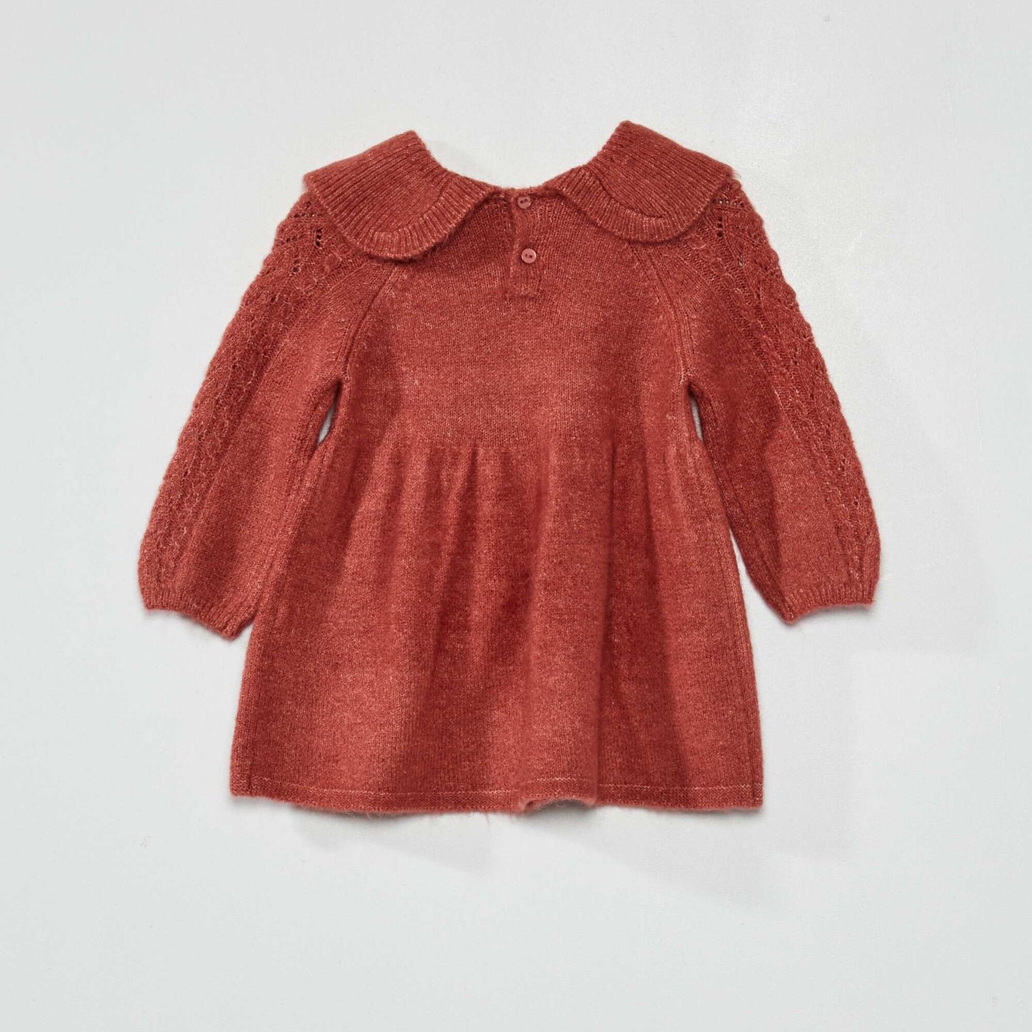 Knit dress brick red