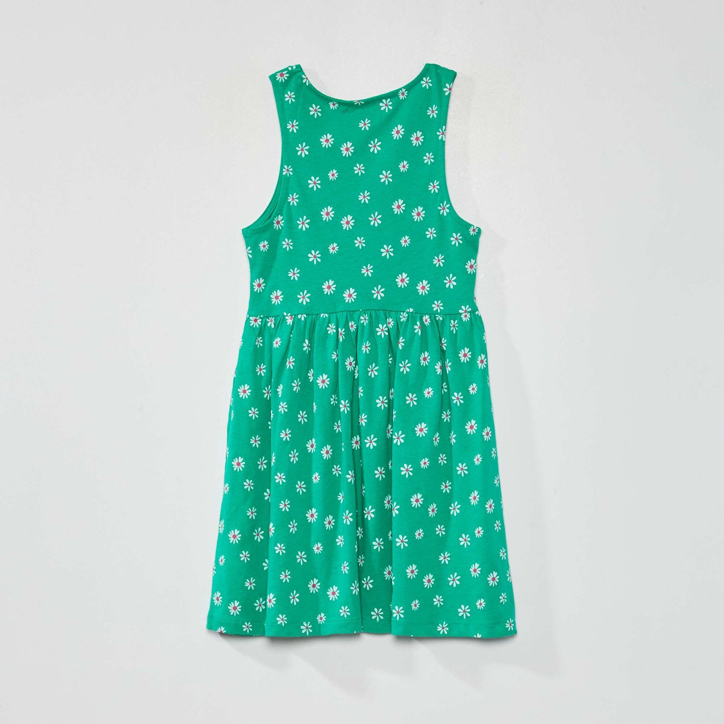 Sleeveless patterned dress GREEN