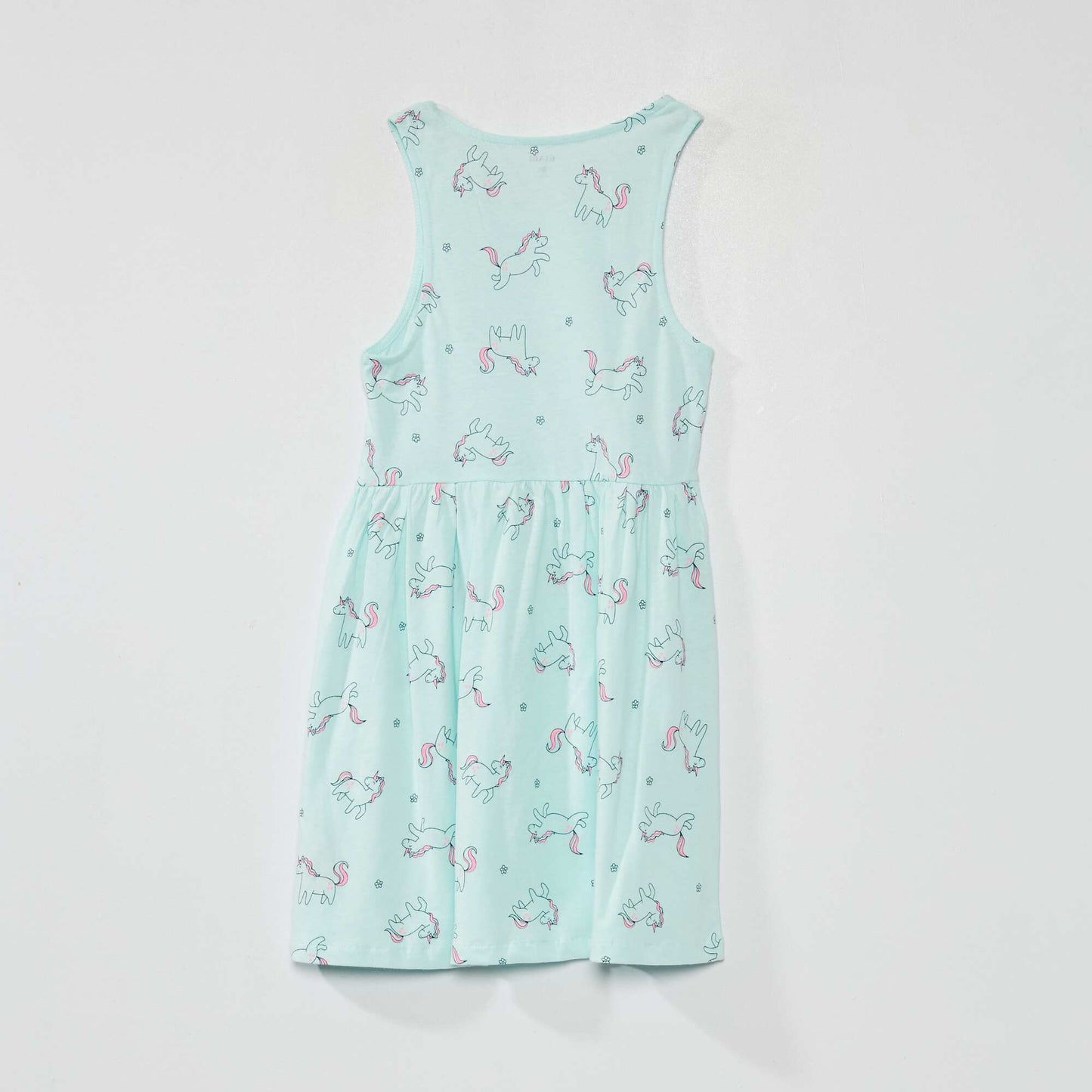 Sleeveless patterned dress BLUE