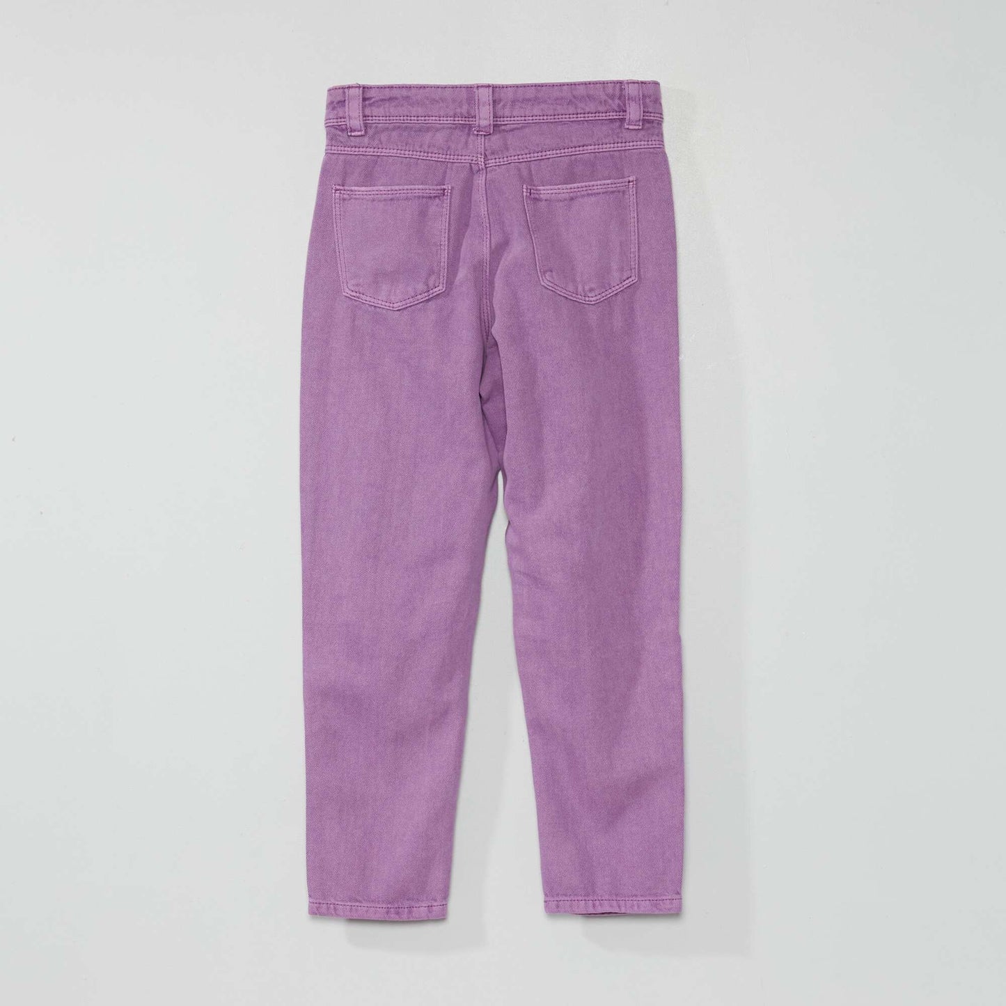 Mom-fit denim trousers PURPLE
