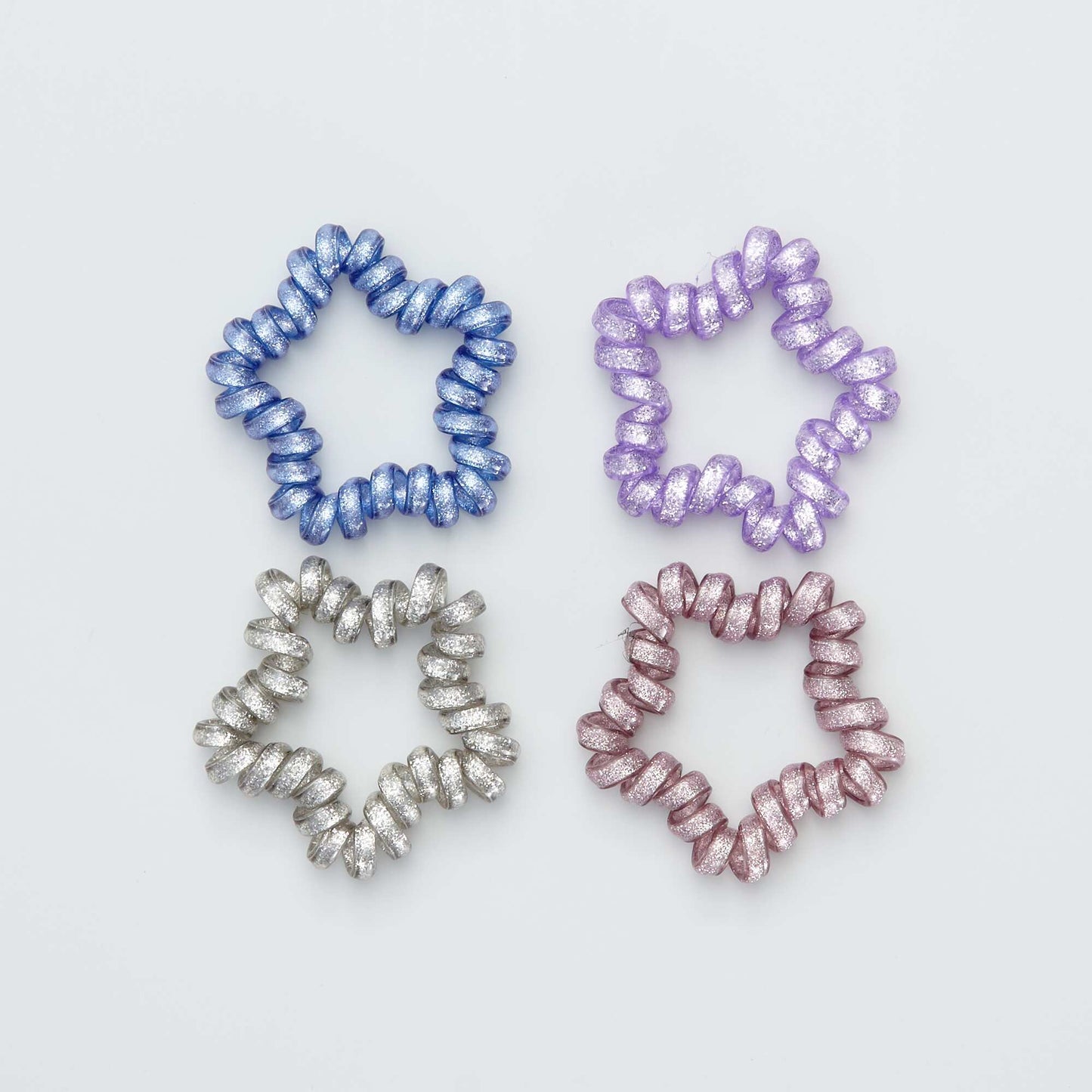 عبوة من 4 أربطة شعر مطاطية متعددة الألوان