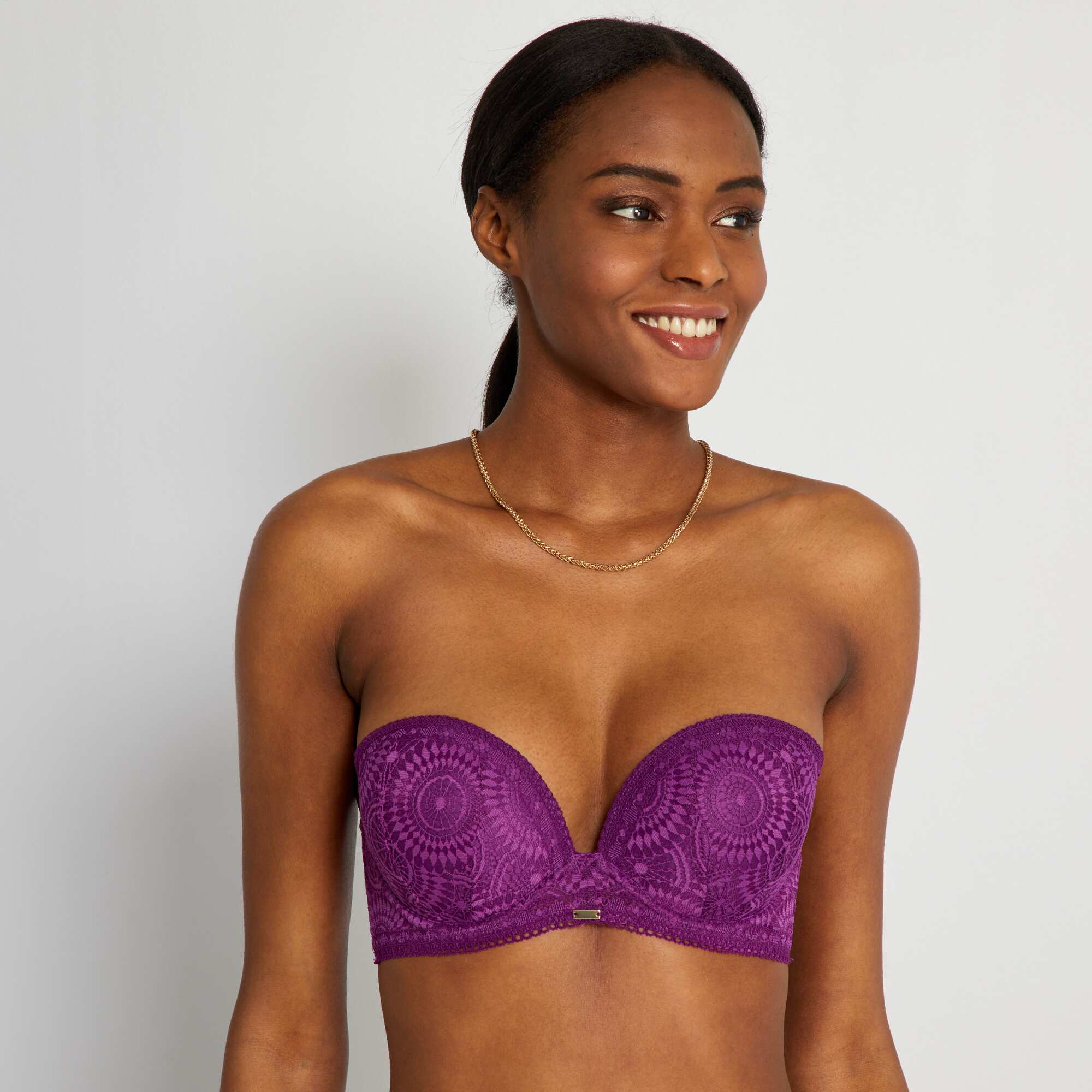 No Boundaries Pastel Pink Lilac Strapless Lace Bra - $15 (40% Off Retail) -  From tere