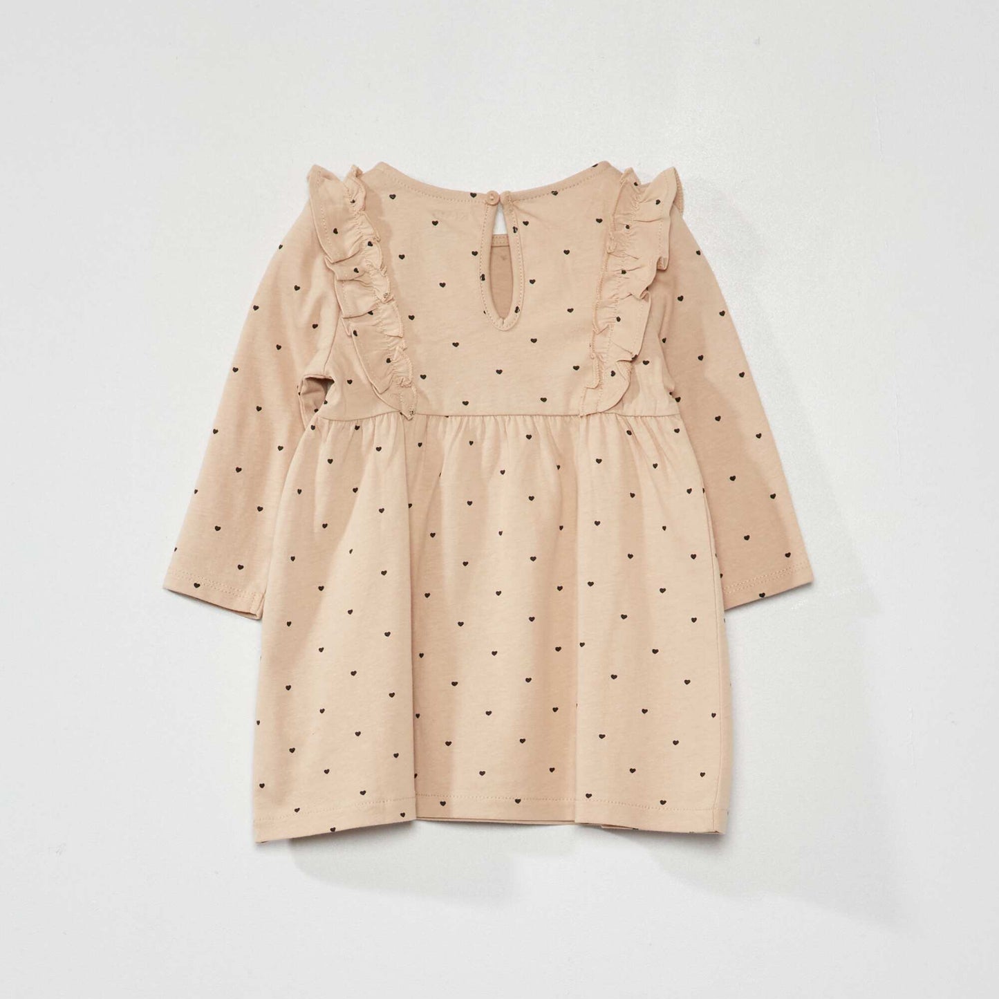 A-line floral print dress BEIGE