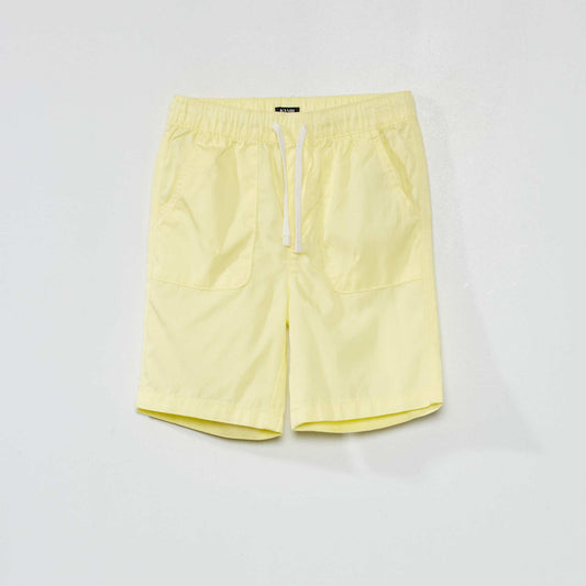 Plain Bermuda shorts yellow