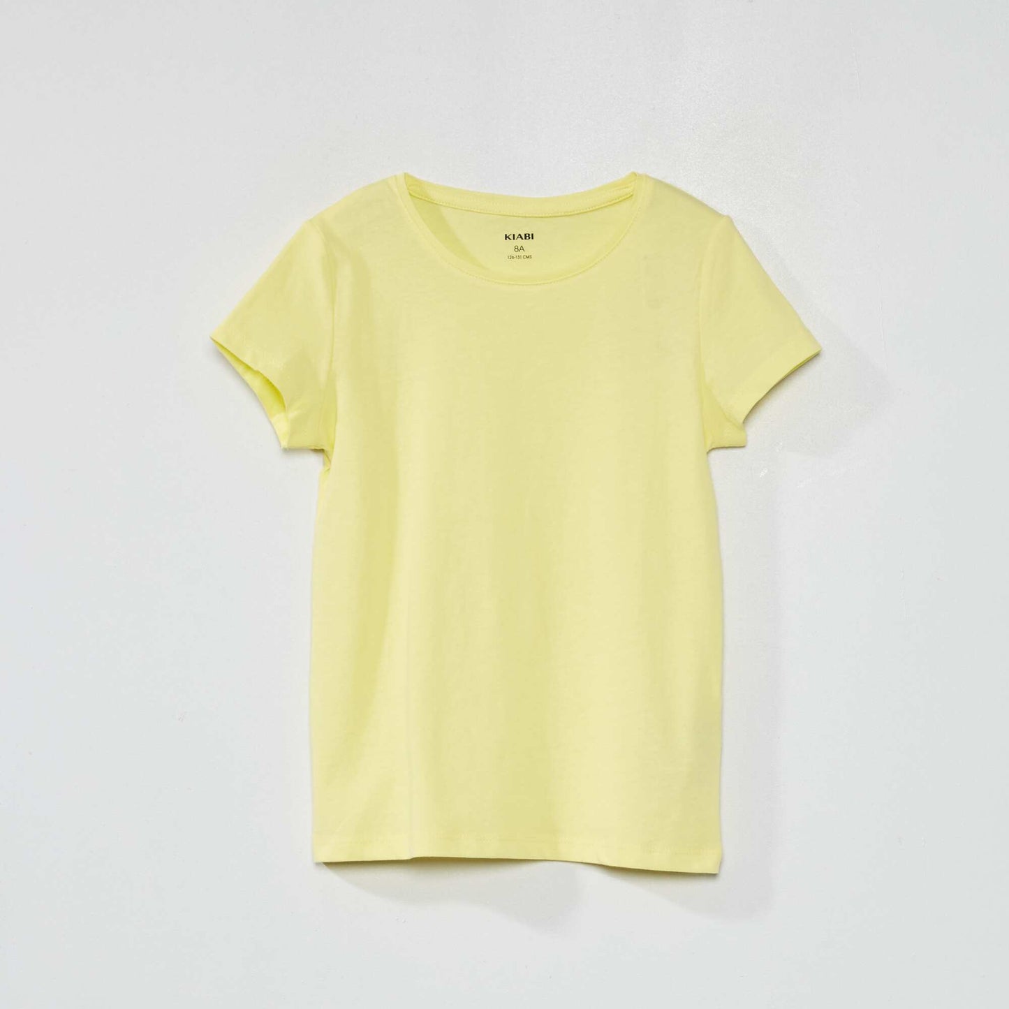 Plain jersey T-shirt YELLOW