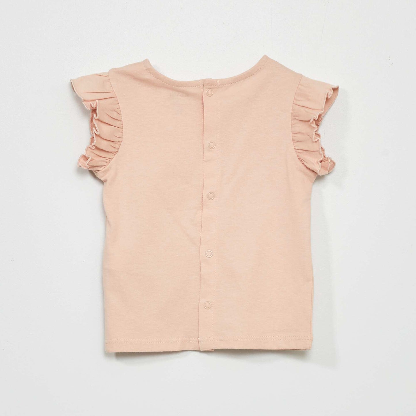 T-shirt with ruffled sleeves PINK