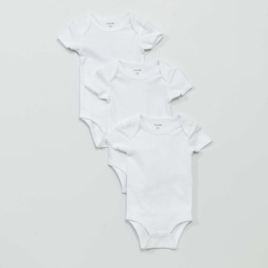 Pack of 3 jersey bodies White