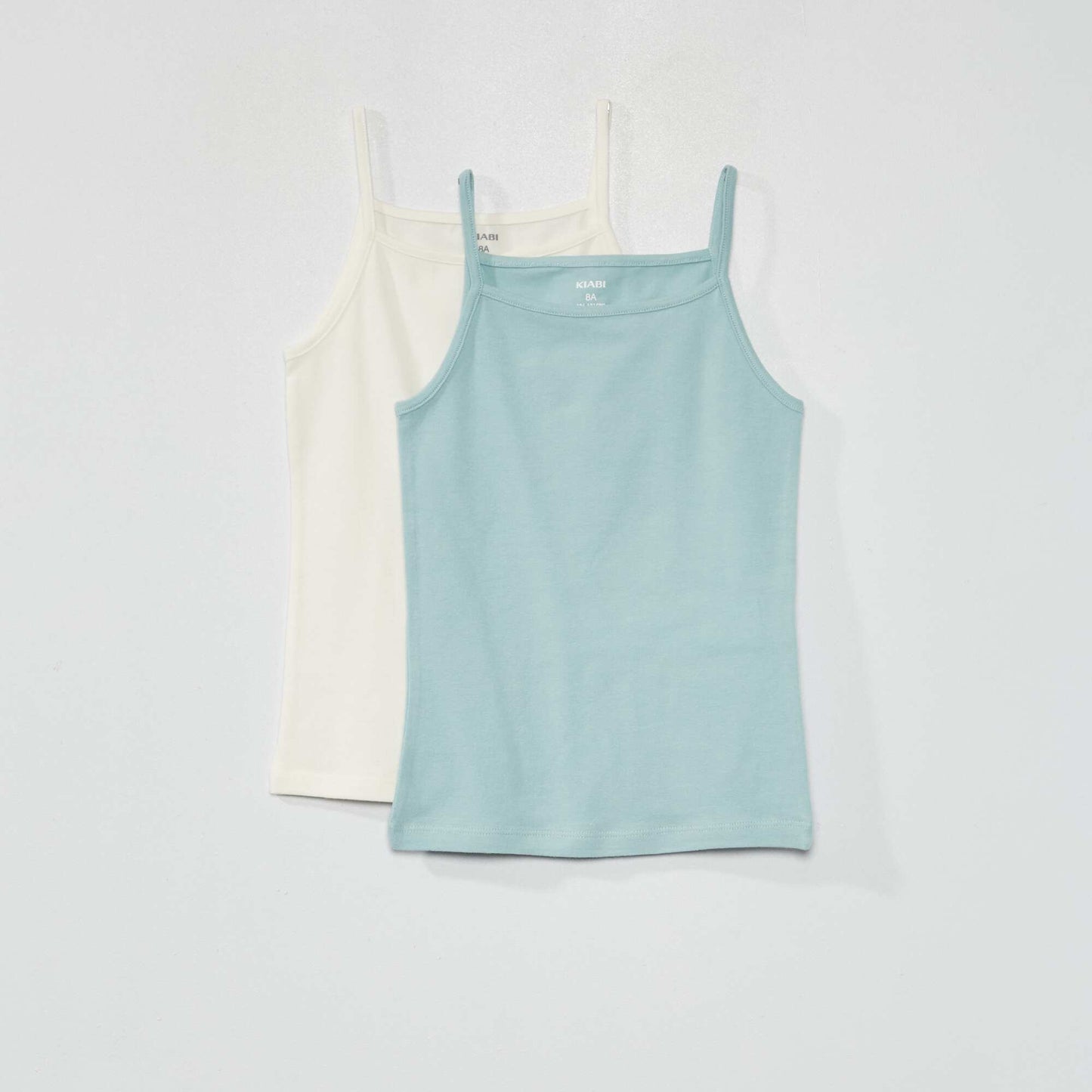 Plain jersey vest top - Set of two WHITE