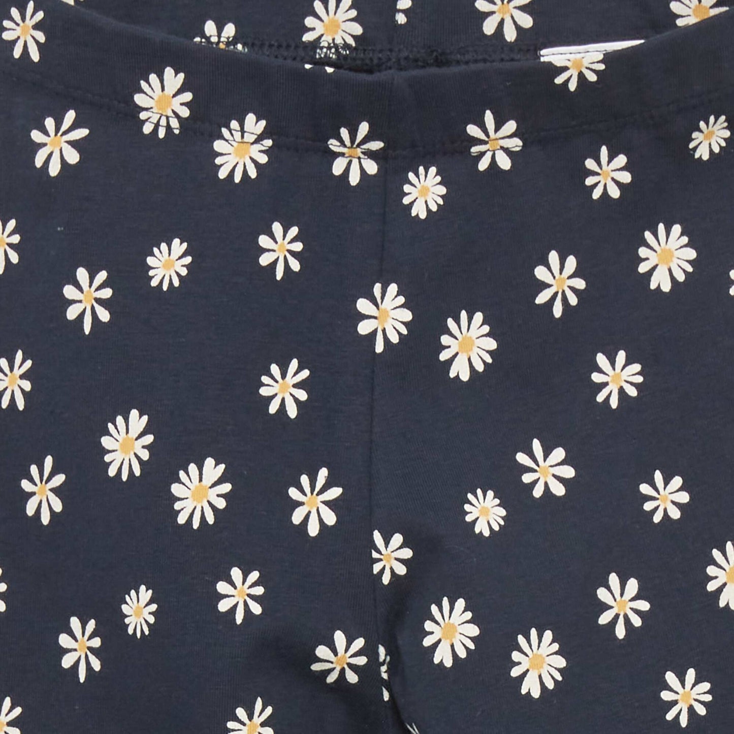 Cropped jersey leggings with cute patterns BLUE