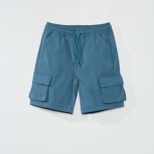 Regular-fit Bermuda shorts with cargo pockets dark blue