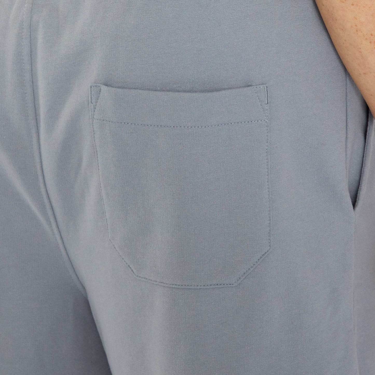 Sweatshirt fabric sports shorts BLUE