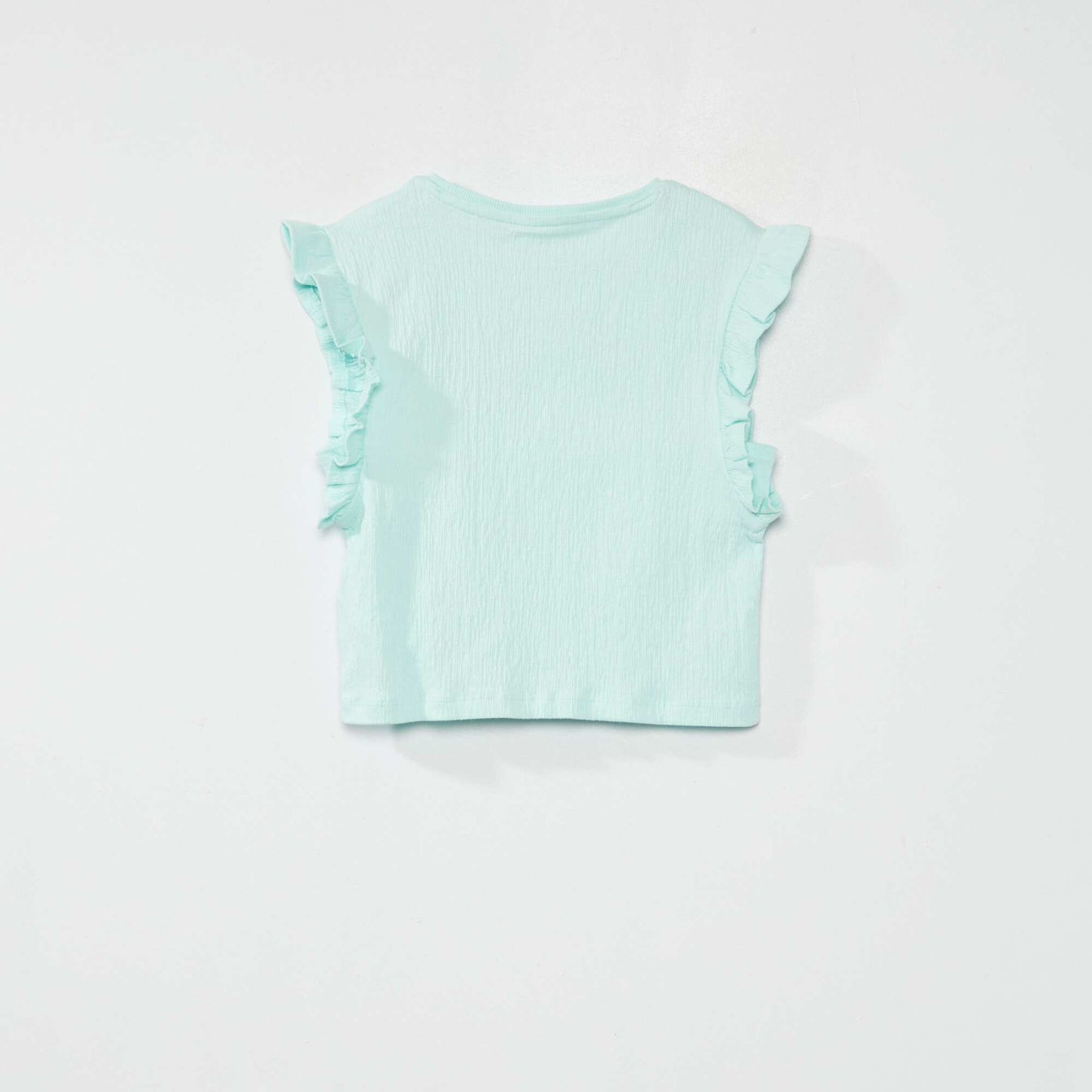 تي شيرت مطبوع بزخارف زرقاء