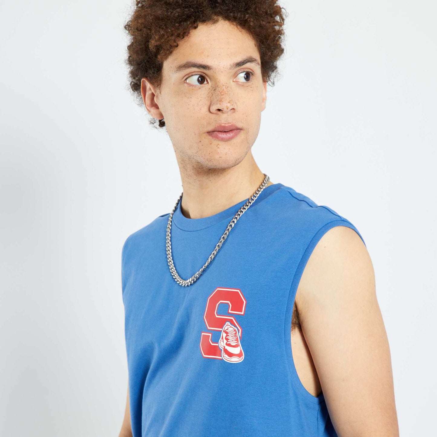 Jersey vest top BLUE