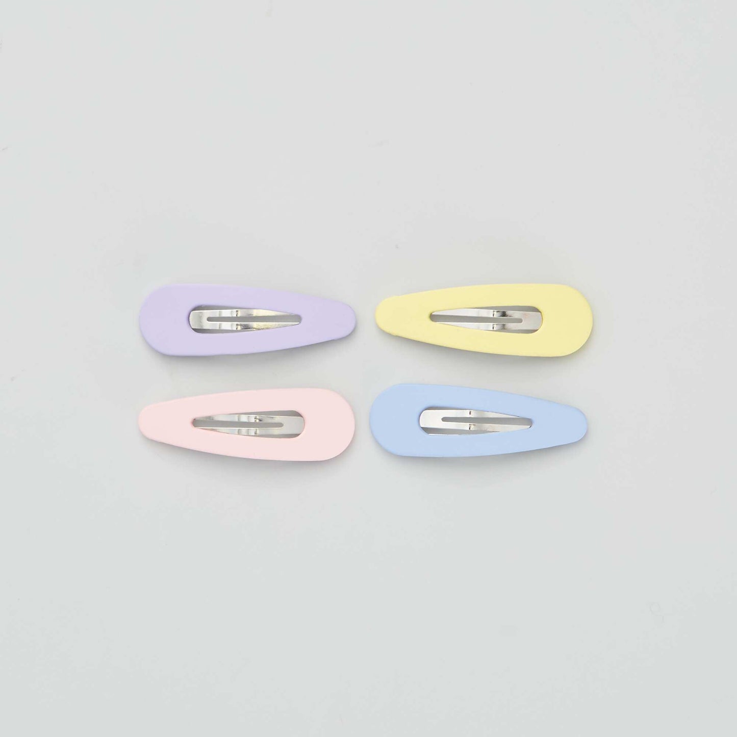 Pack of 4 snap hair clips multicoloured