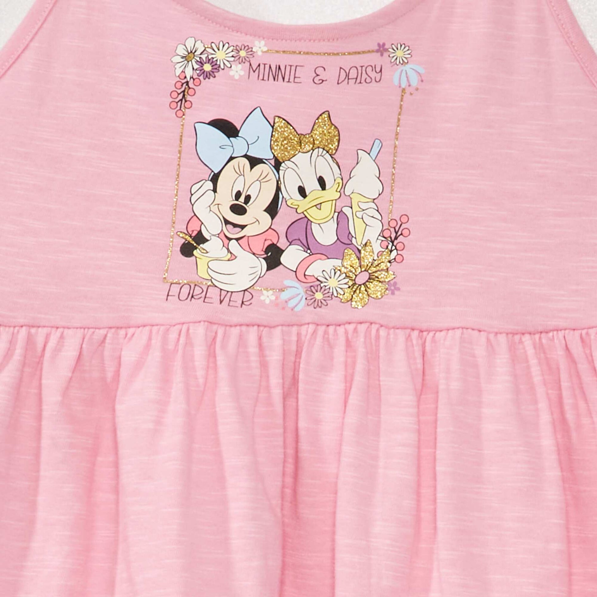 'Minnie' strappy mouliné dress PINK