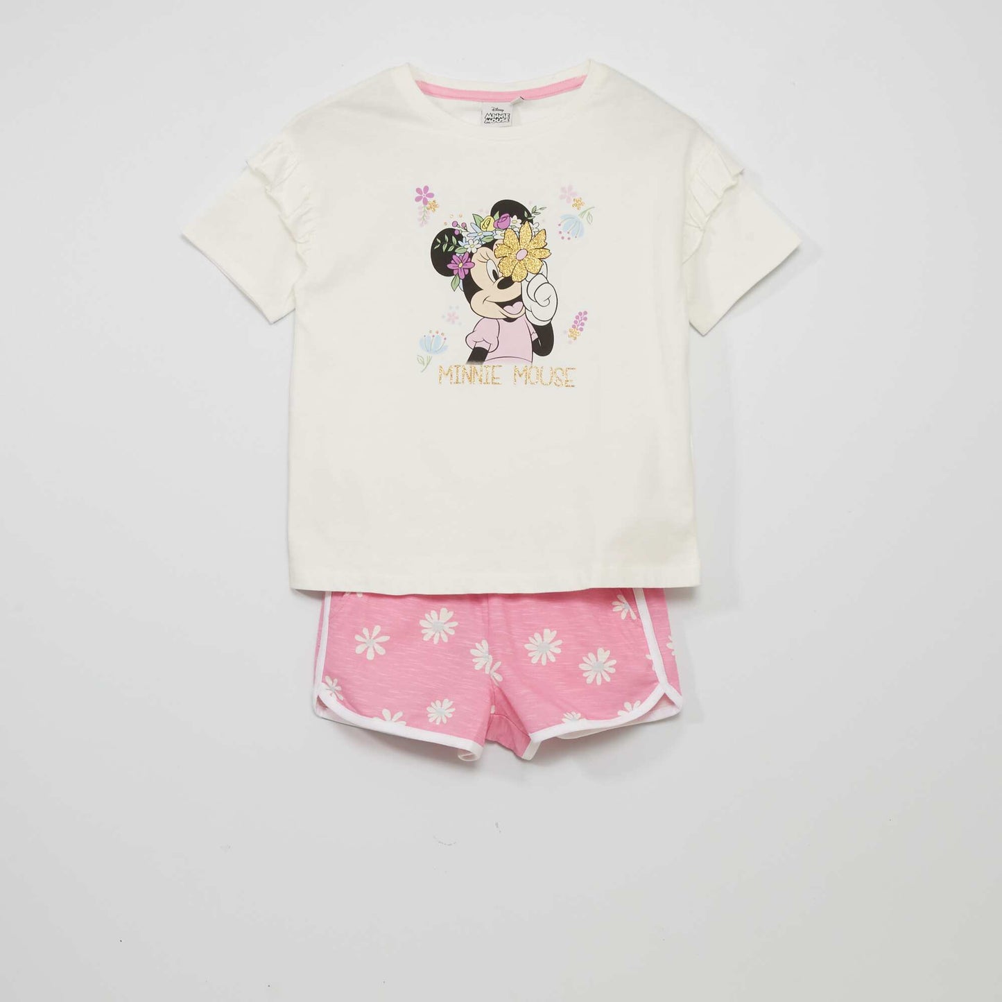 Disney Minnie Mouse T-shirt and shorts set BEIGE