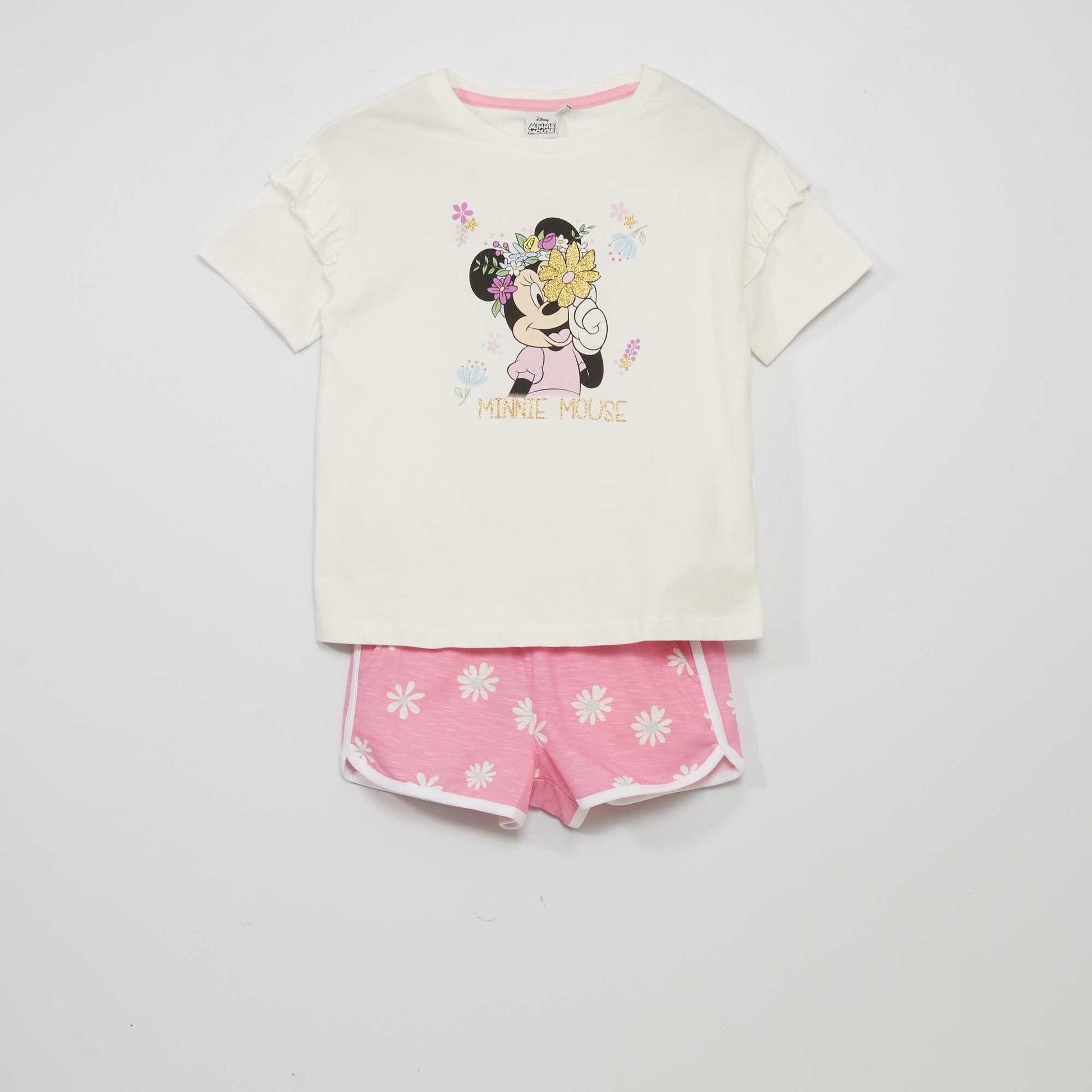 Disney Minnie Mouse T-shirt and shorts set BEIGE