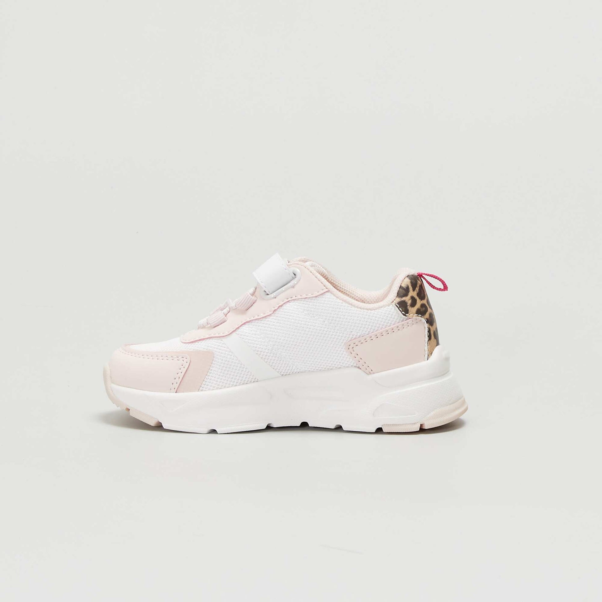 Dual-material Velcro trainers PINK