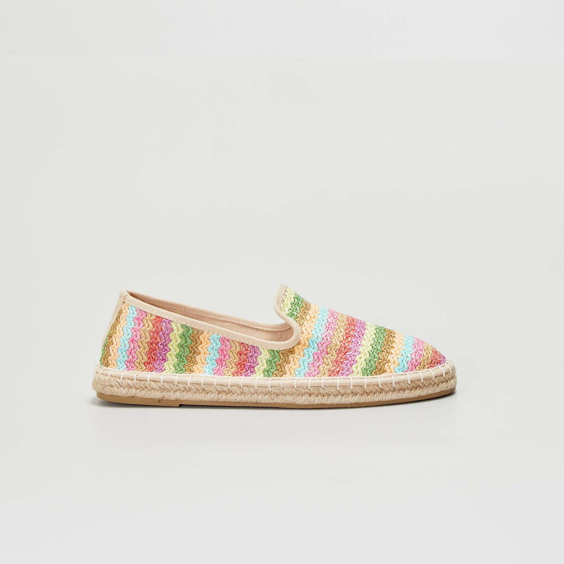 Raffia espadrilles BEIGE