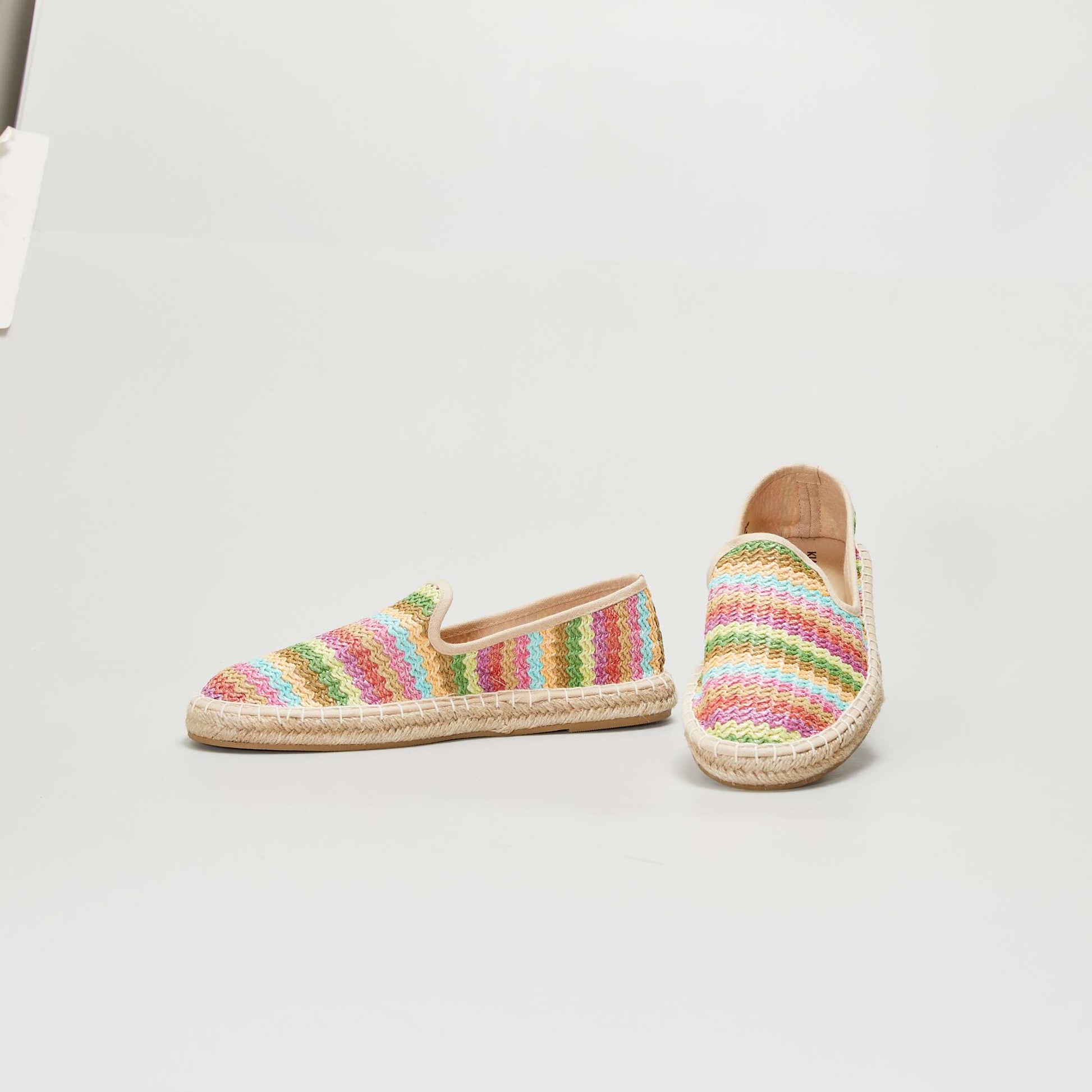 Raffia espadrilles BEIGE