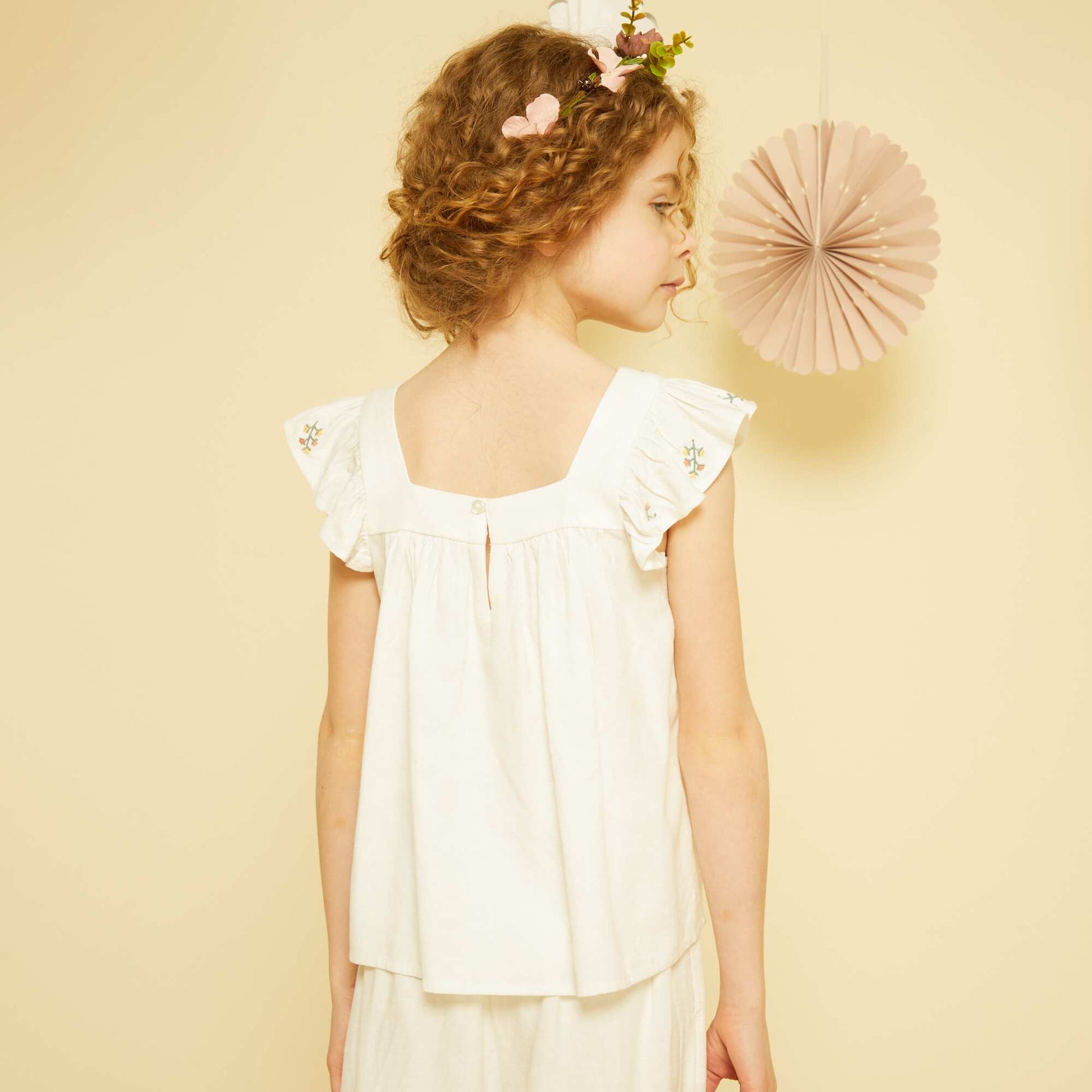 Embroidered blouse WHITE