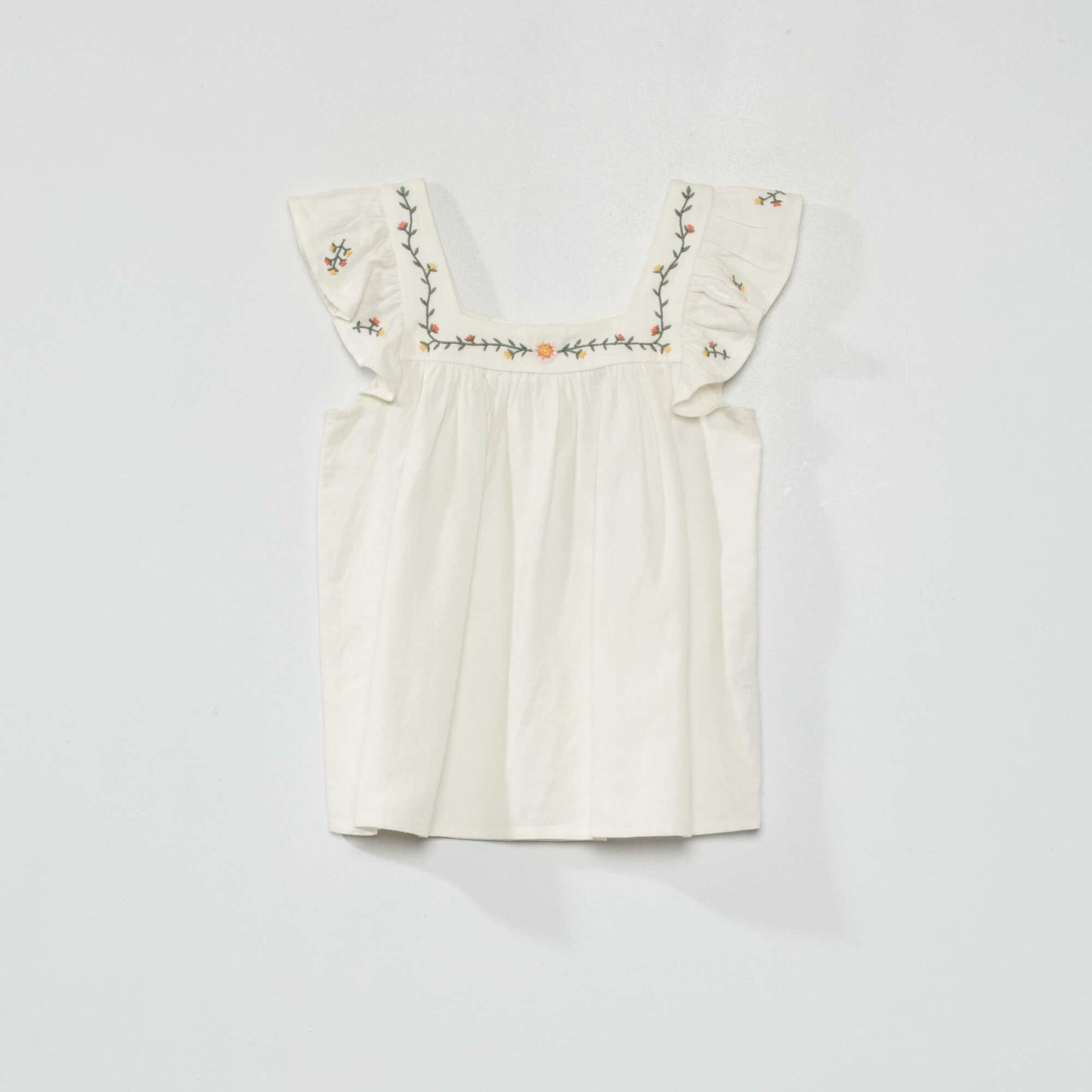 Embroidered blouse WHITE