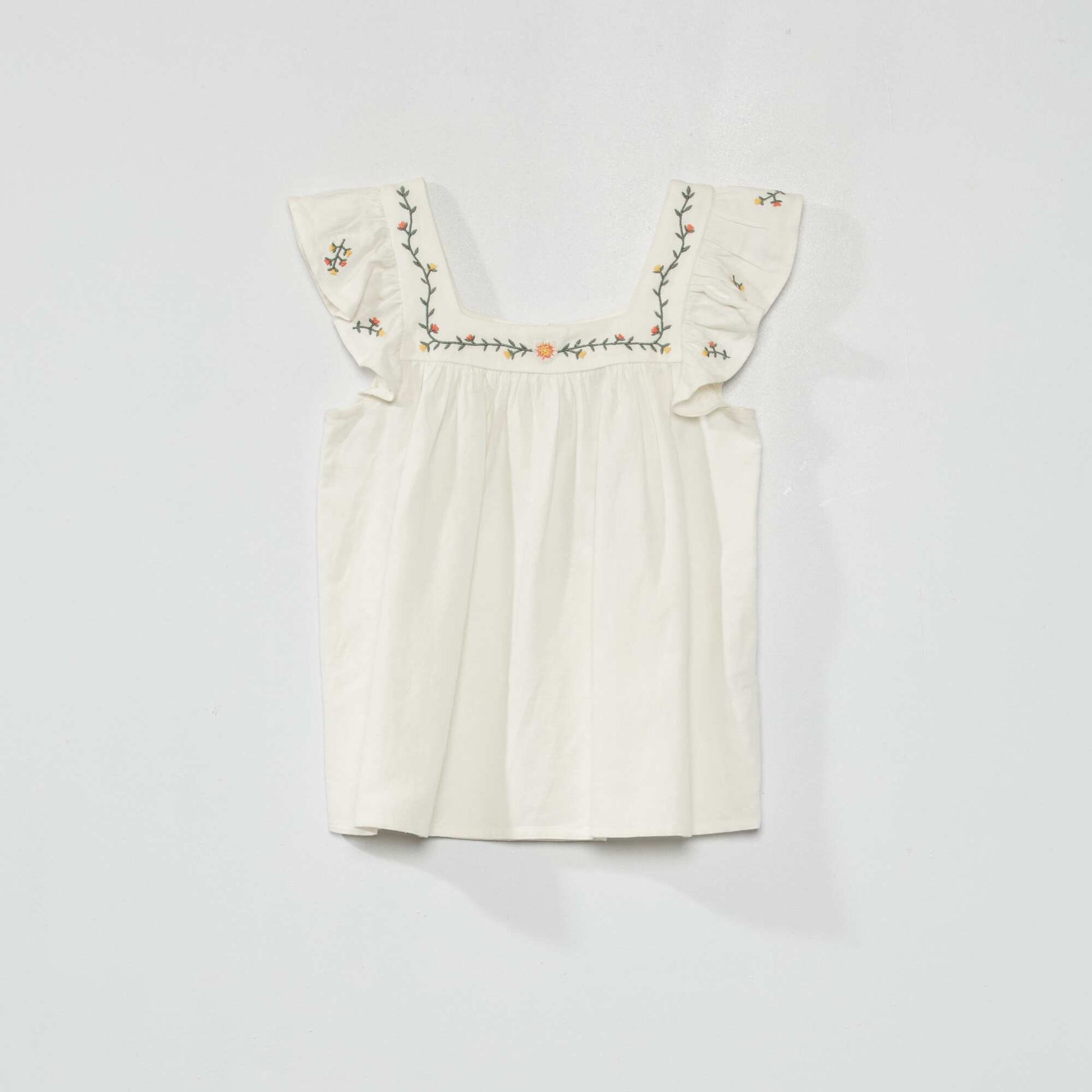Embroidered blouse WHITE