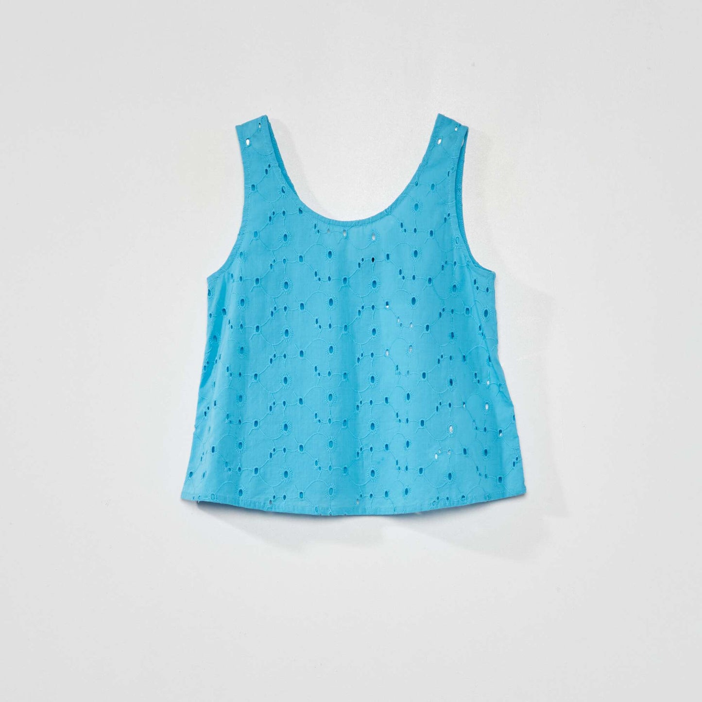 Broderie anglaise top BLUE