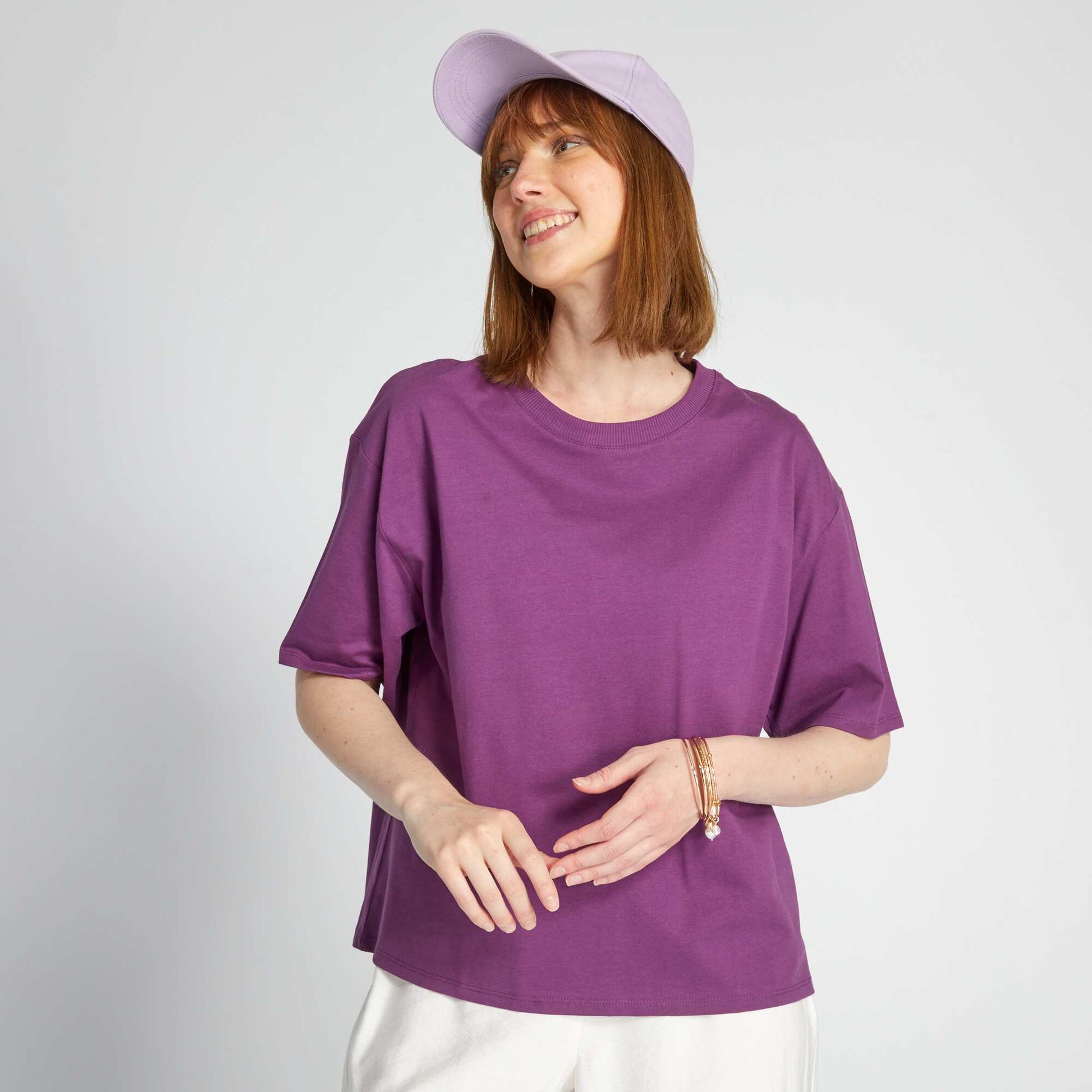Jersey knit T-shirt PINK