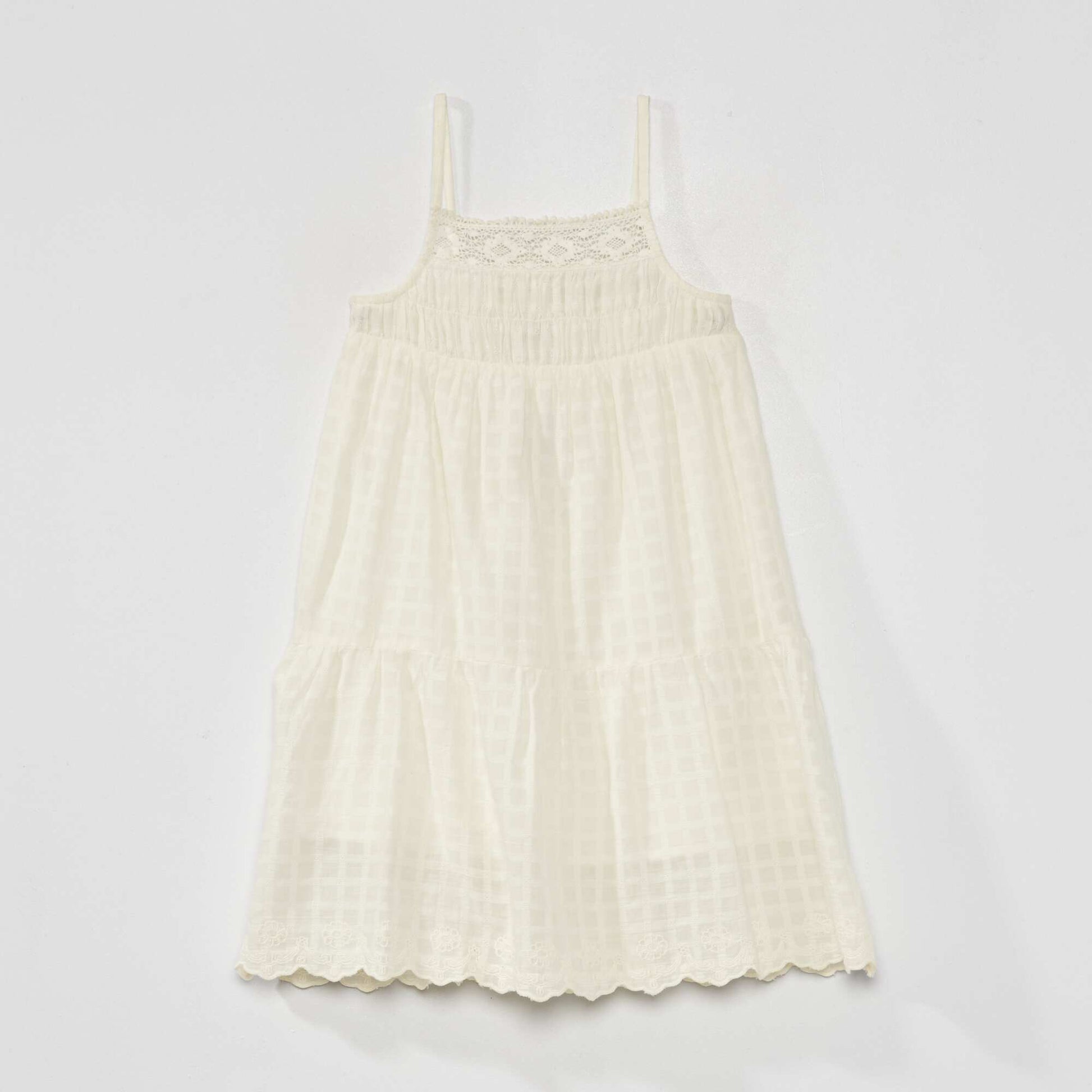 Spaghetti strap dress WHITE