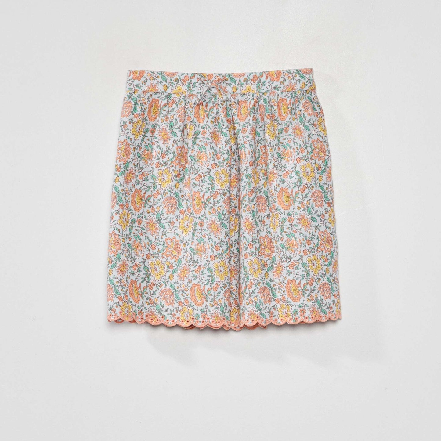 Short printed skirt BLUE