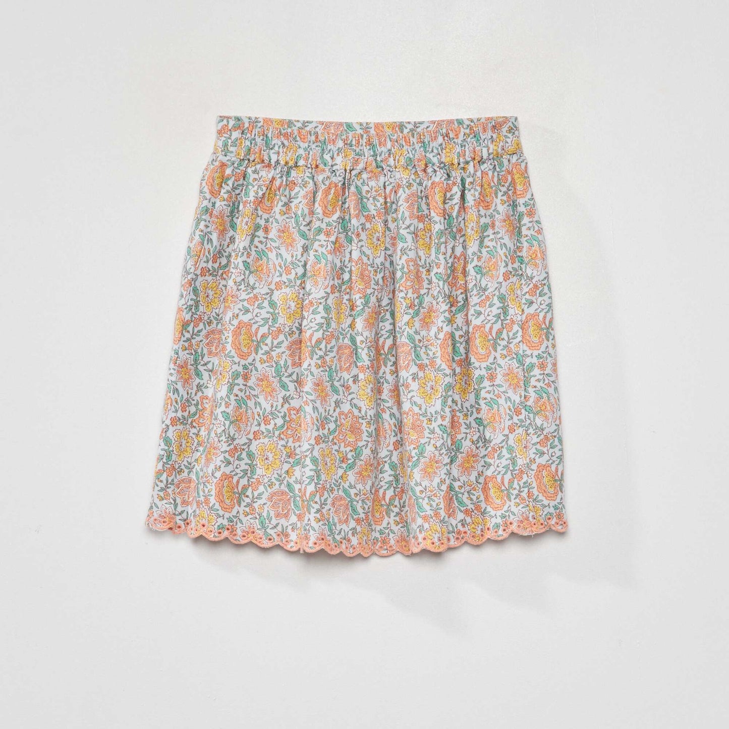 Short printed skirt BLUE