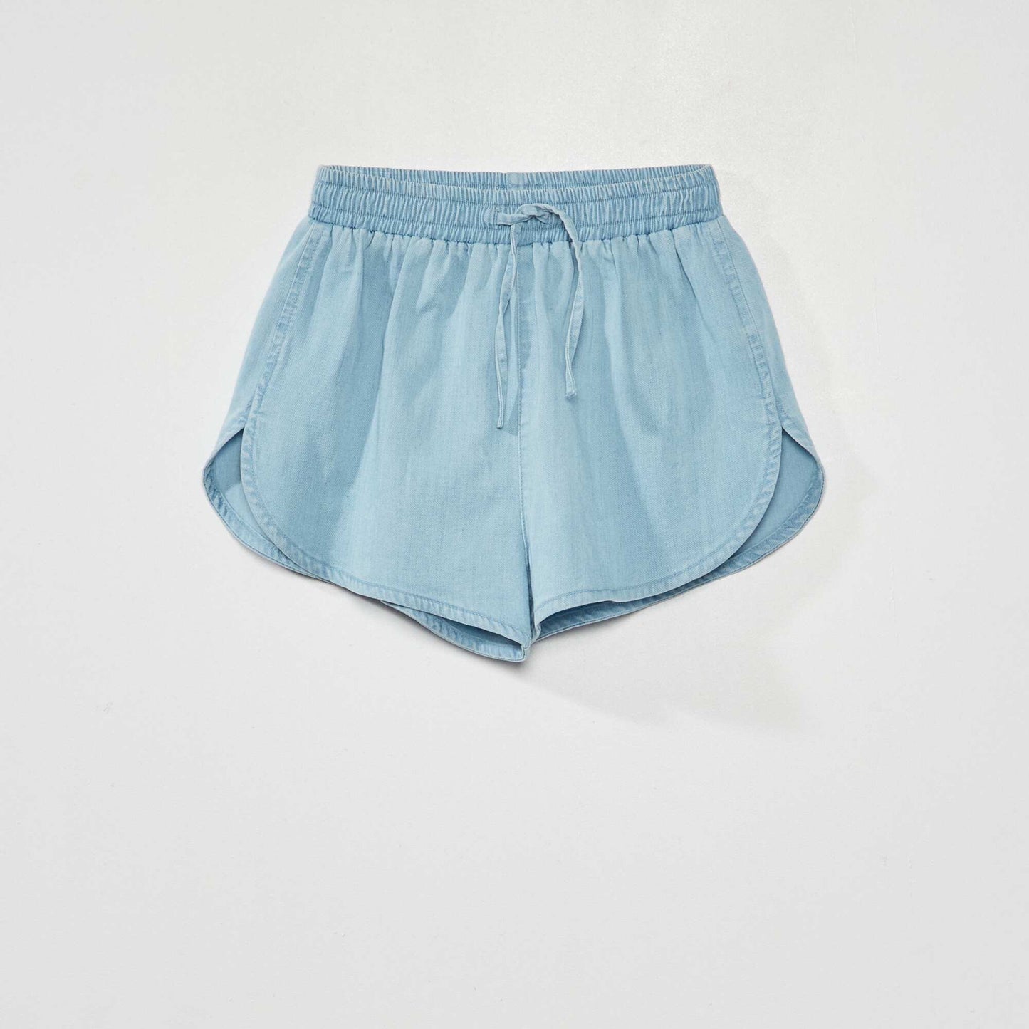 Loose-fit tencel shorts BLUE