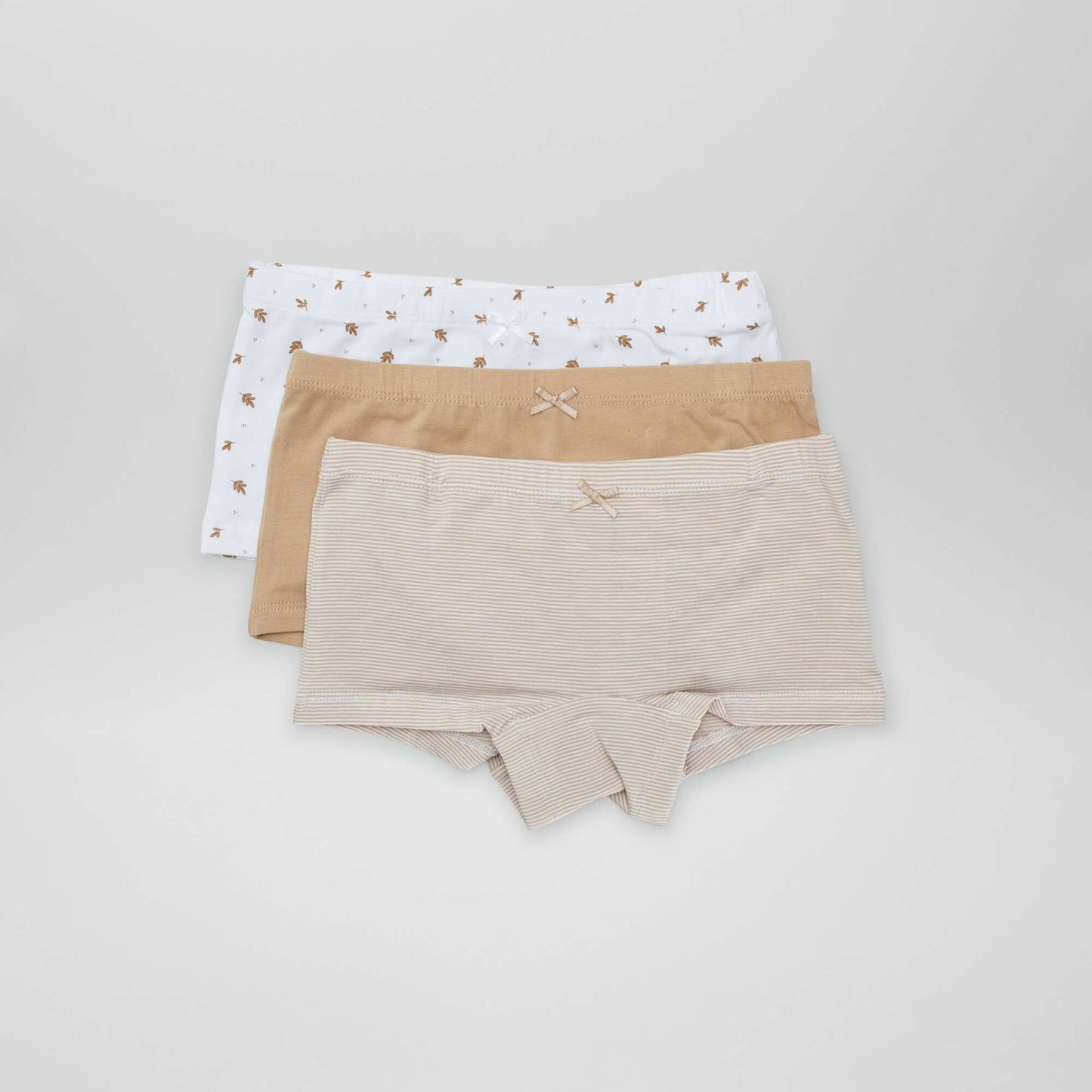 Pack of 3 pairs of boy shorts BROWN