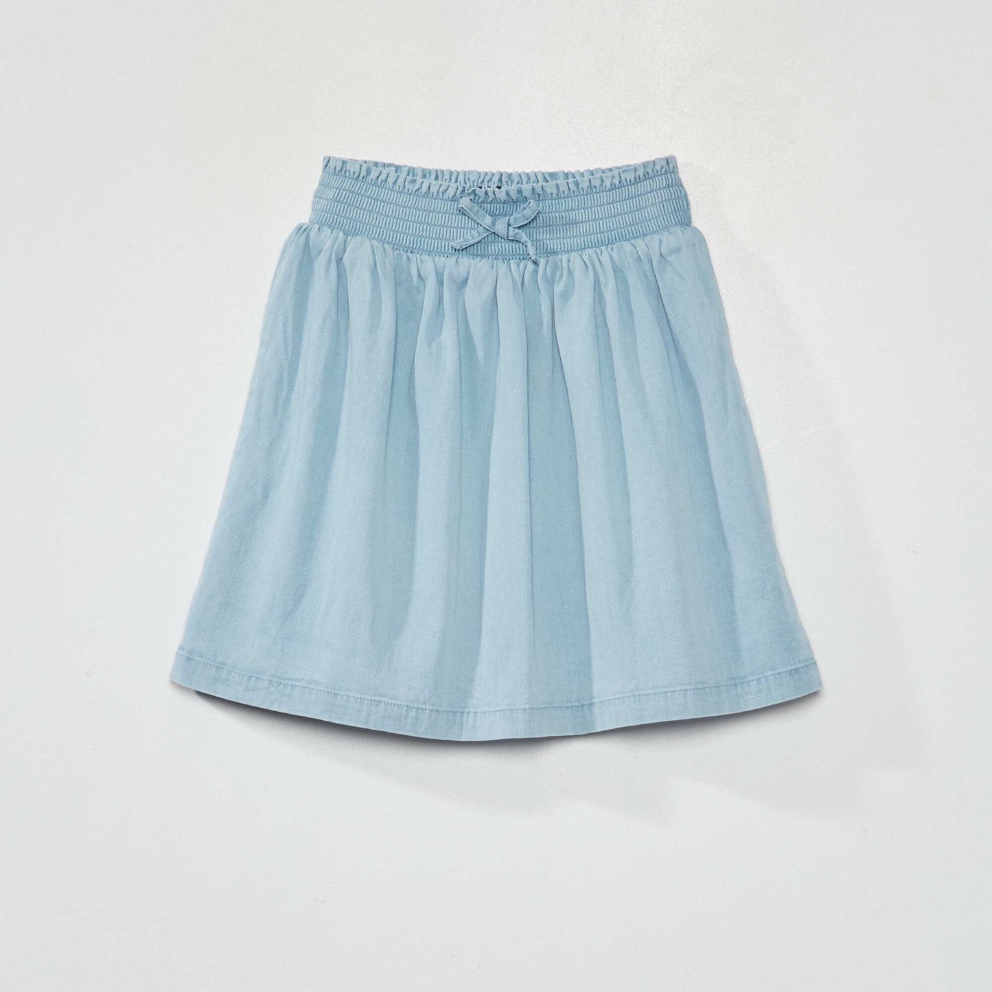 Light and flowing skirt with elasticated waistband BLUE