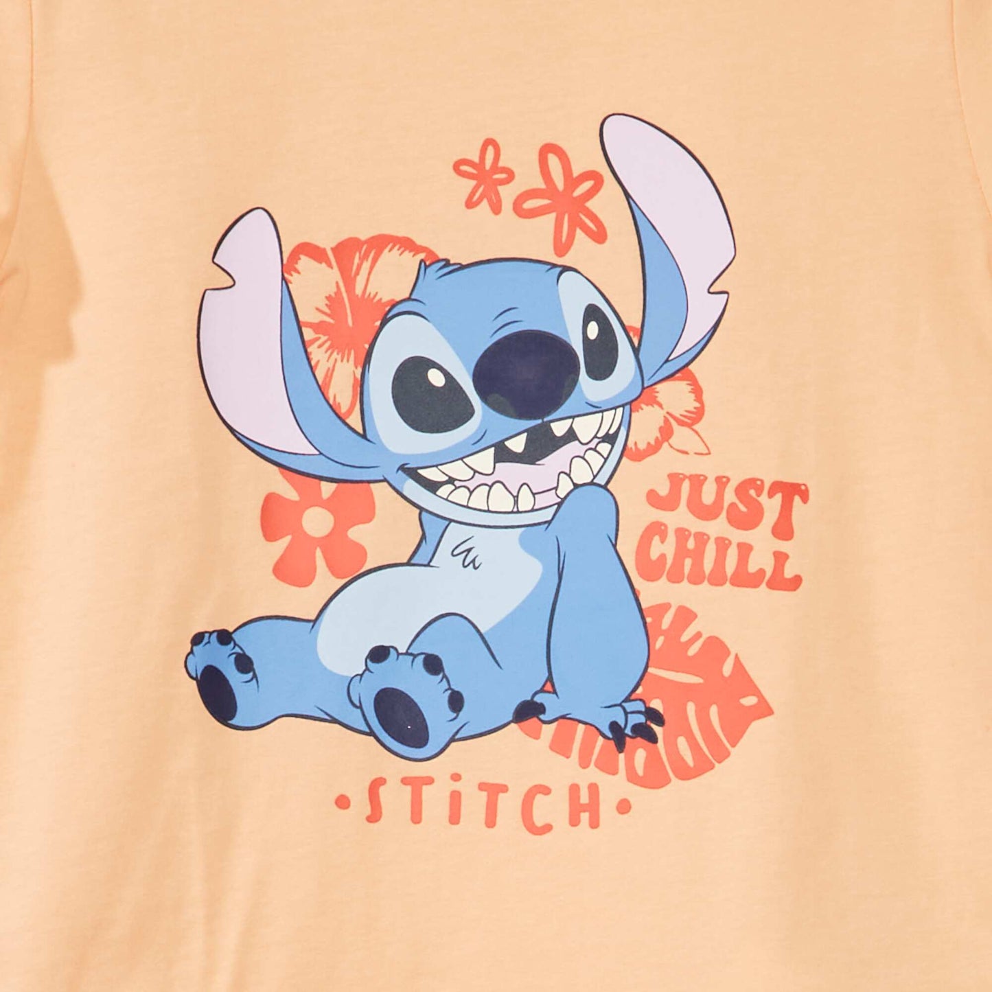 تي شيرت قصير الأكمام Stitch برتقالي